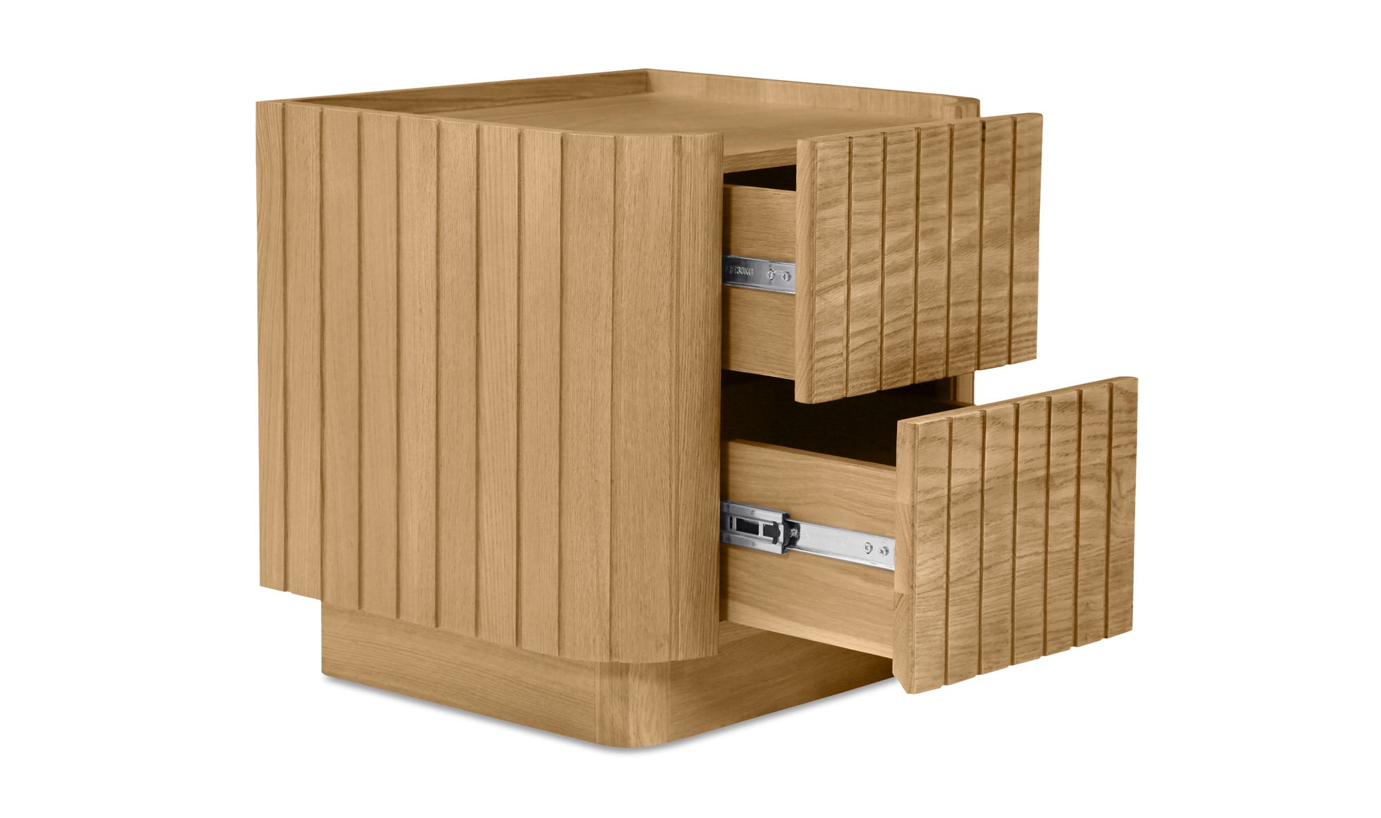 Moe's Povera Contemporary 2-Drawer Nightstand - Oak