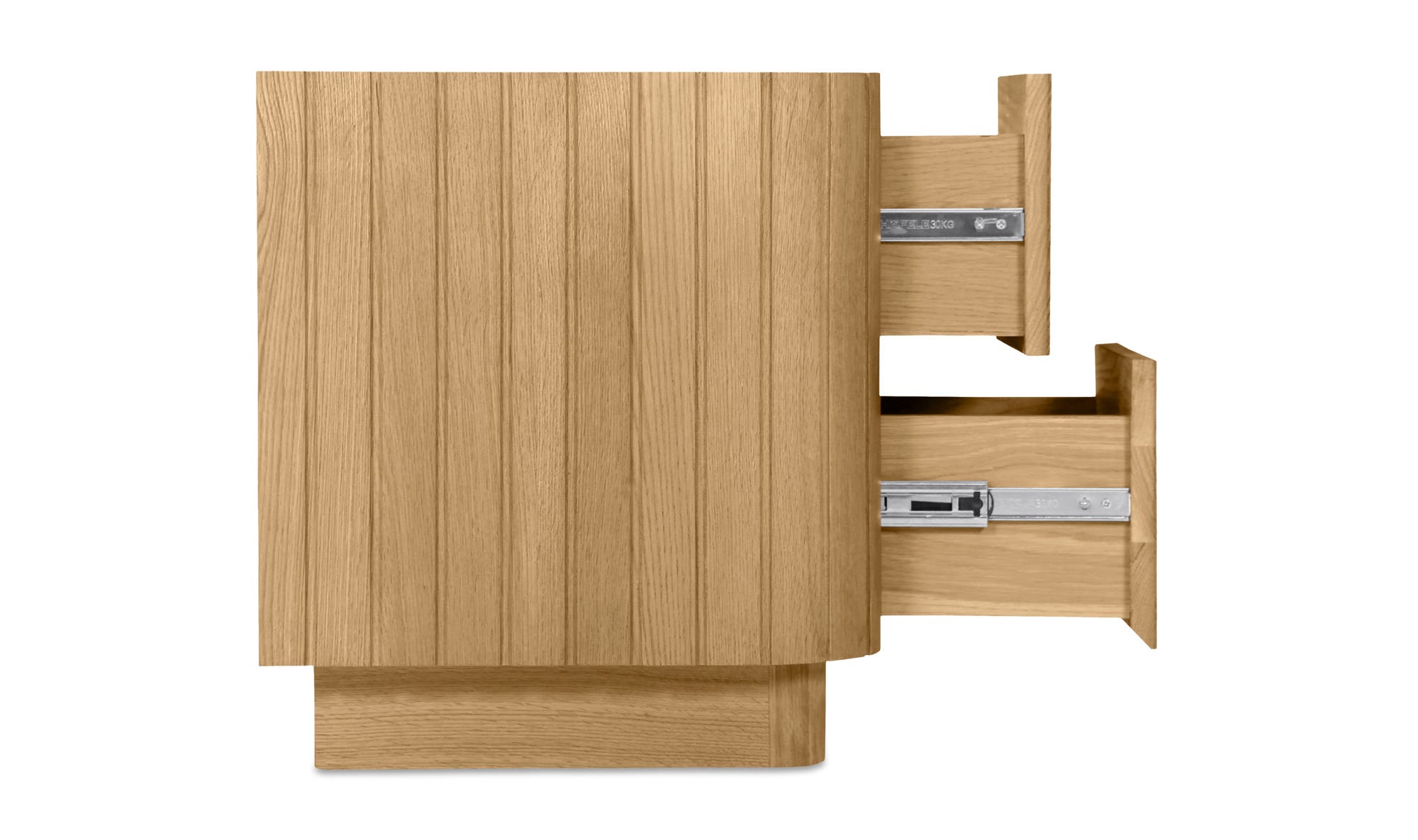 Moe's Povera Contemporary 2-Drawer Nightstand - Oak