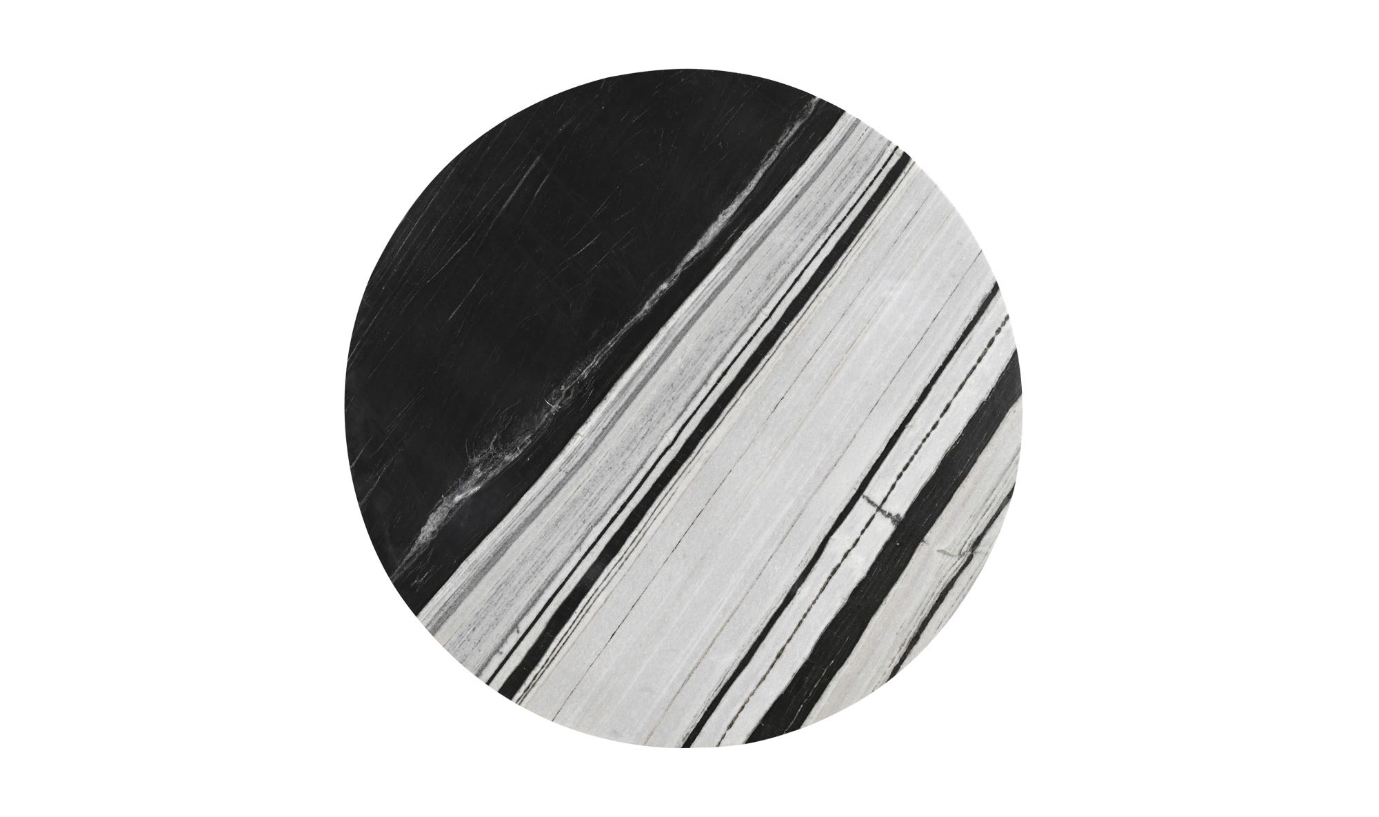 Moe's Celia Contemporary Round Dining Table - Panda Marble