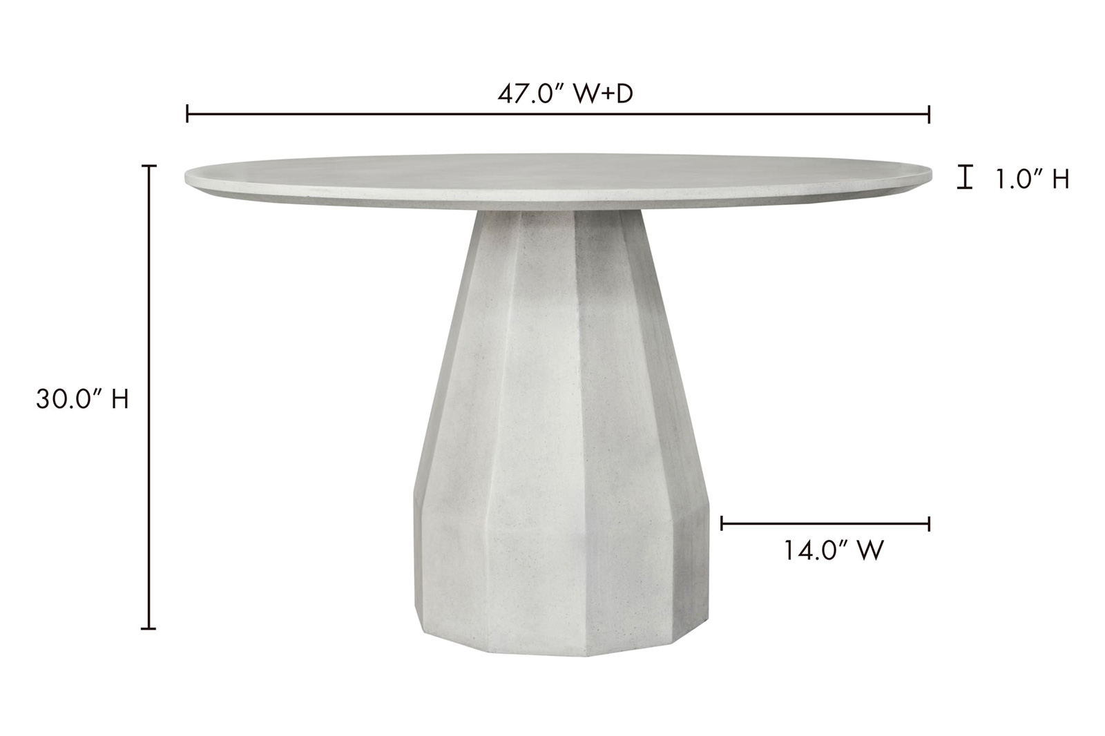 Moe's Templo Outdoor Dining Table - White
