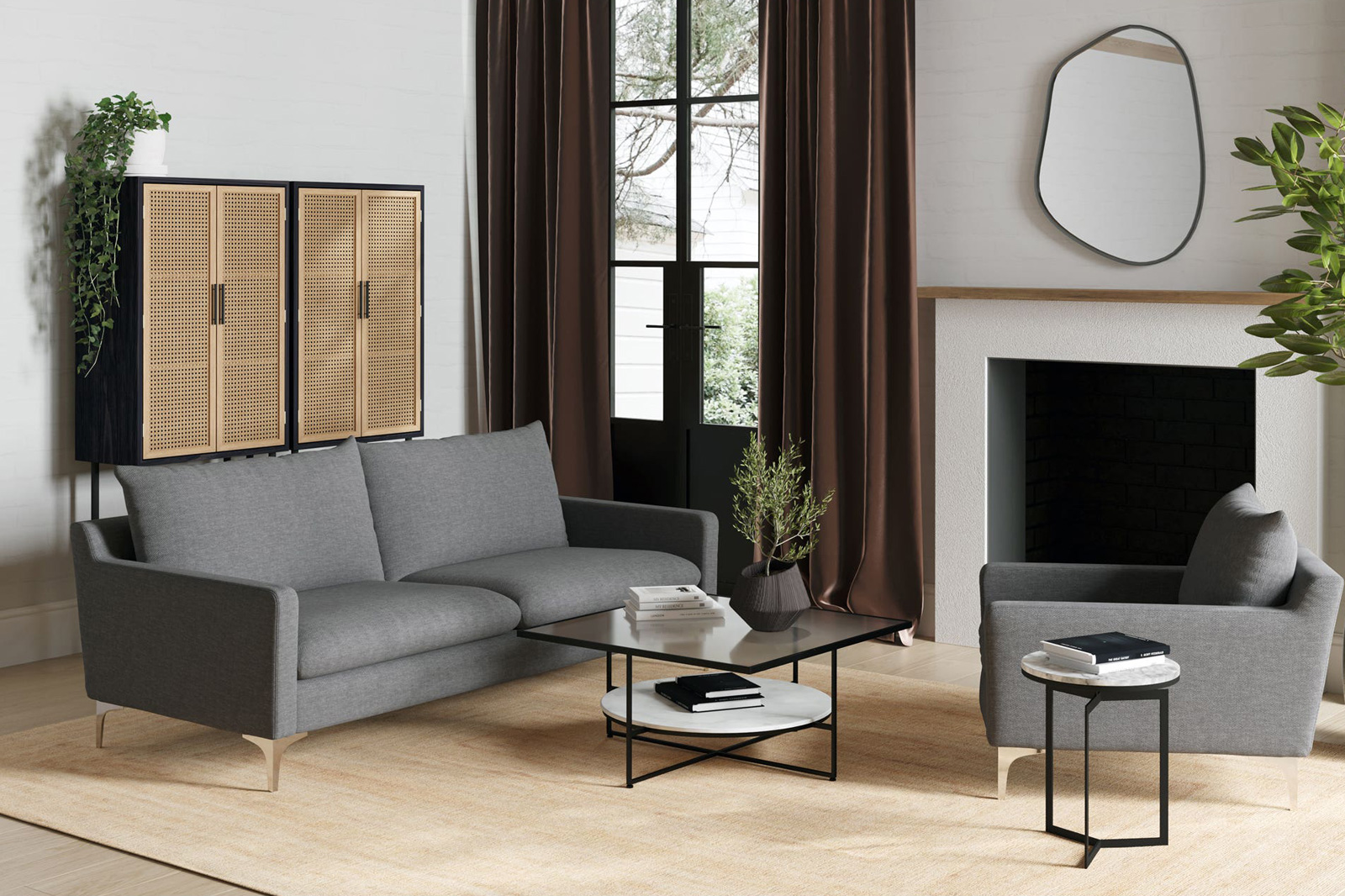 Moe's Paris Sofa - Black