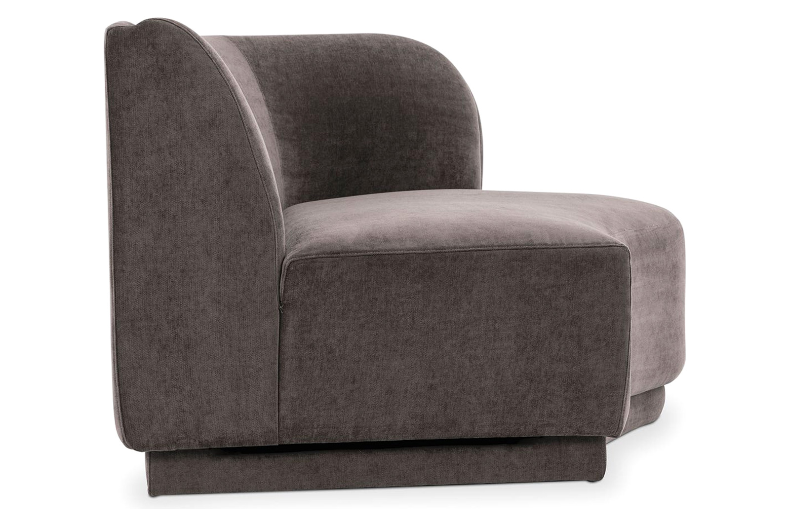 Moe's Yoon 2 Seat Sofa - Umbra Gray, Right Chaise
