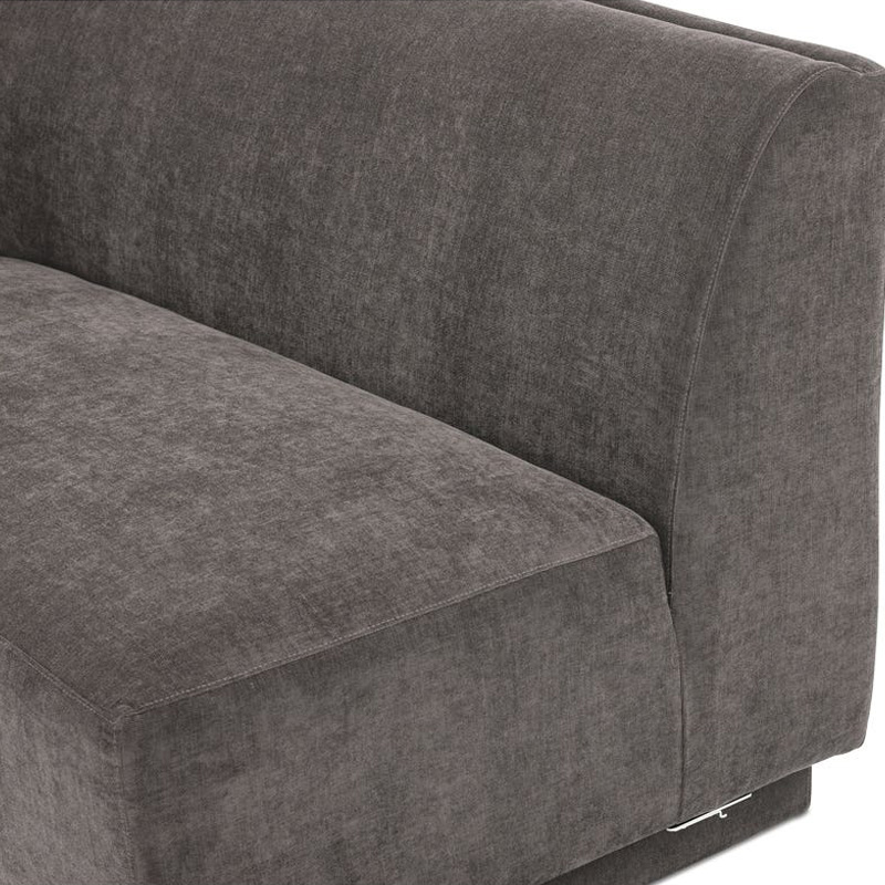 Moe's Yoon 2 Seat Sofa - Umbra Gray, Left Chaise