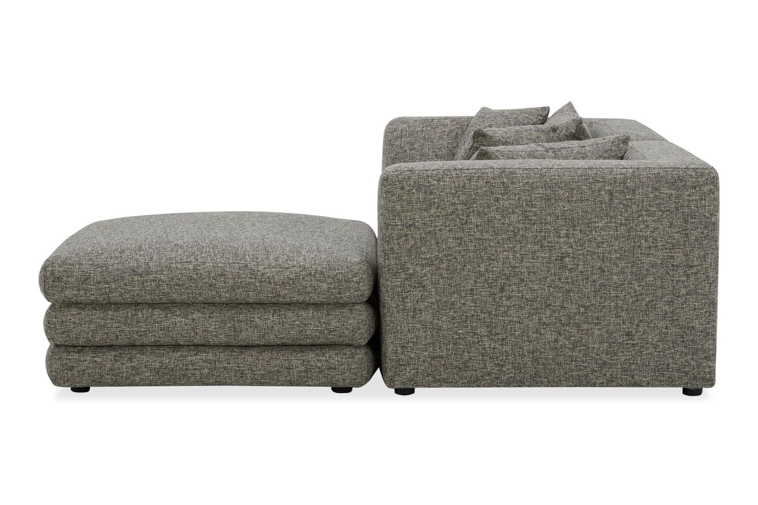 Moe's Lowtide Nook Contemporary Modular Sectional - Stone Tweed