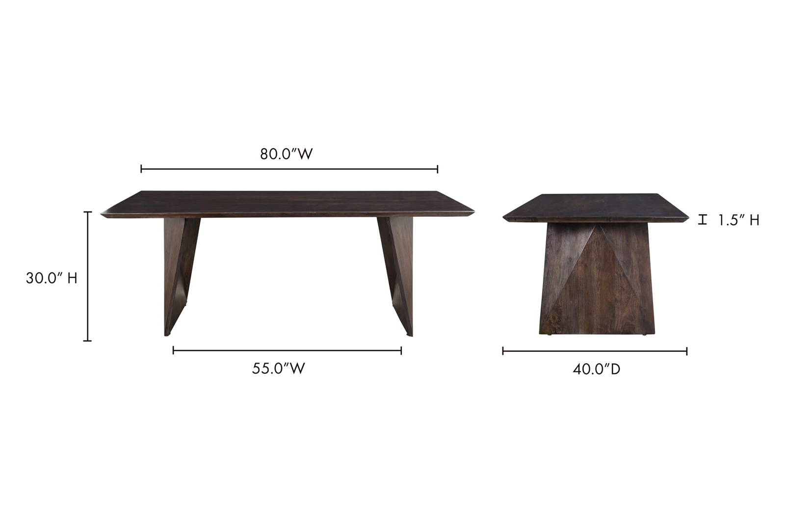 Moe's - Vidal Dining Table in Gray