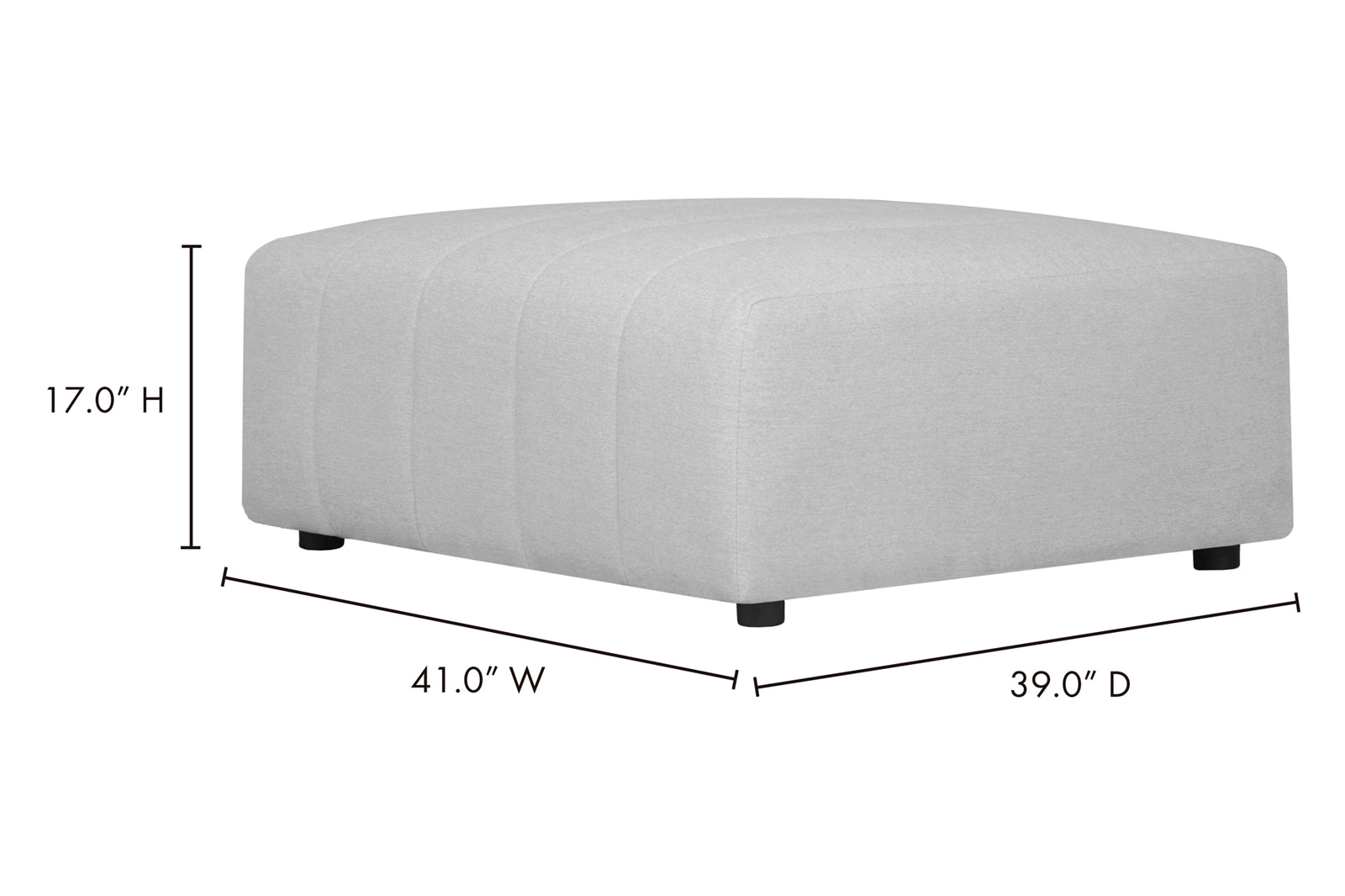 Moe's Lyric Ottoman - Beige