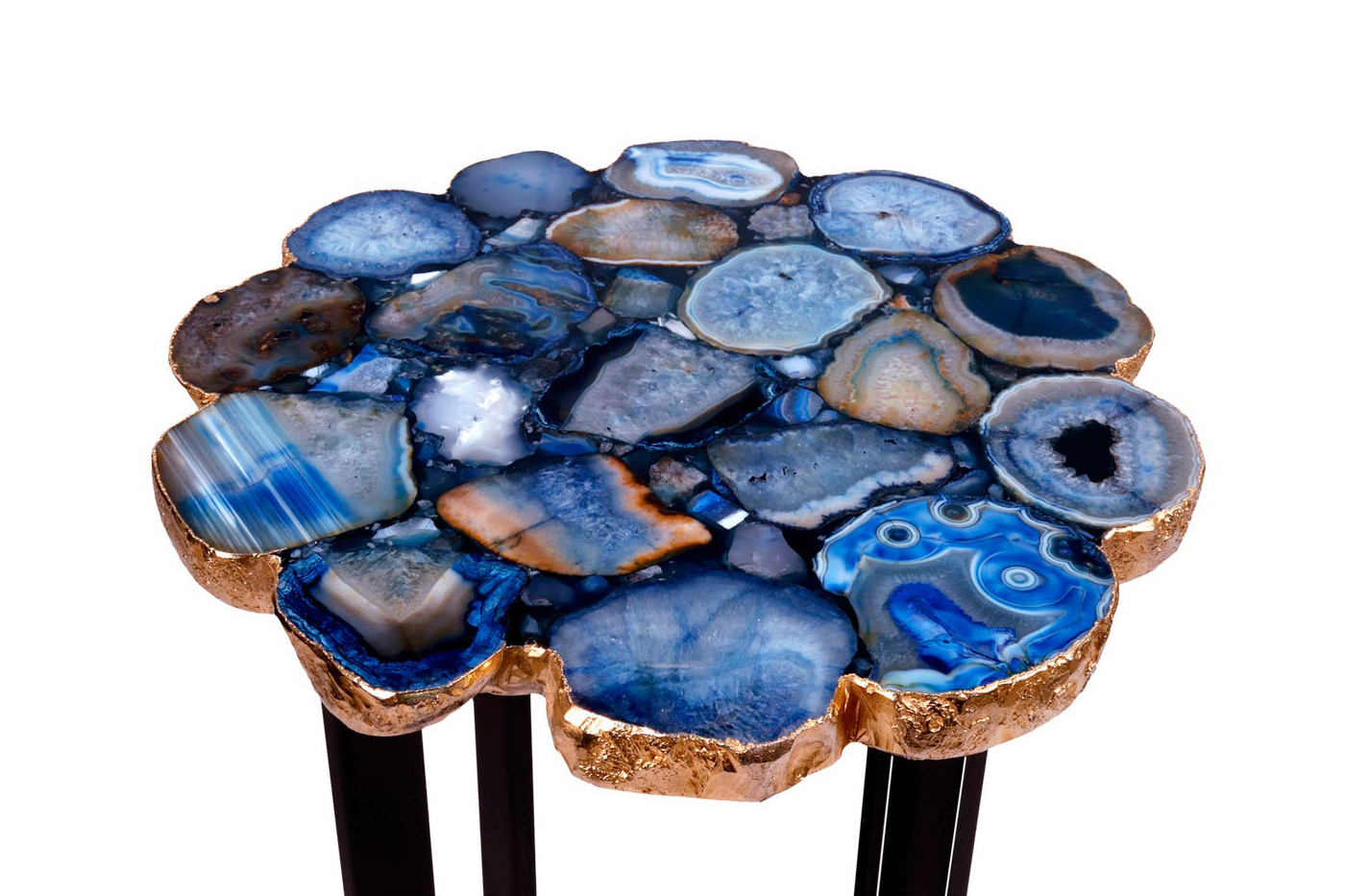 Moe's - Azul Agate Accent Table in Blue