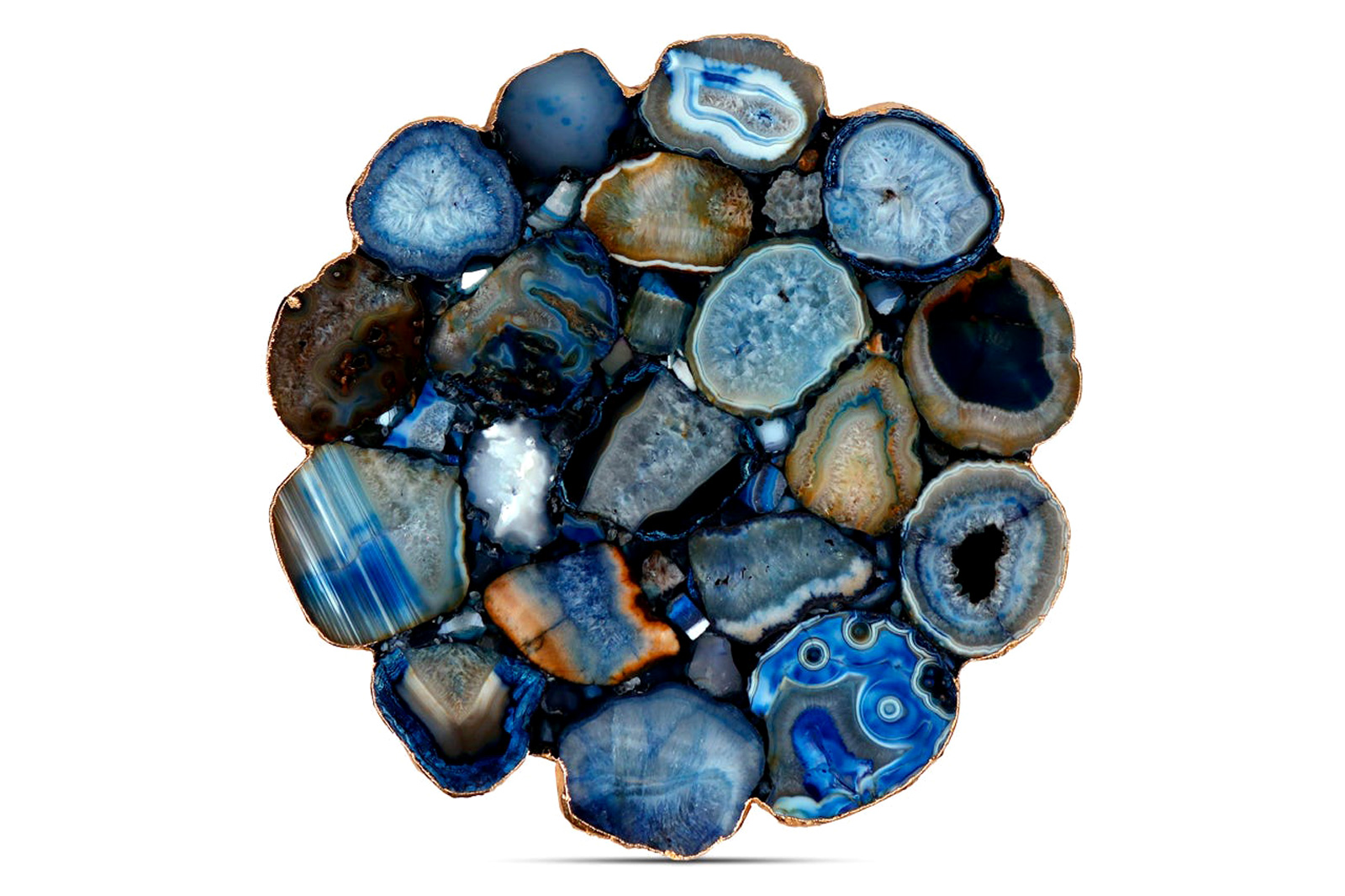 Moe's - Azul Agate Accent Table in Blue