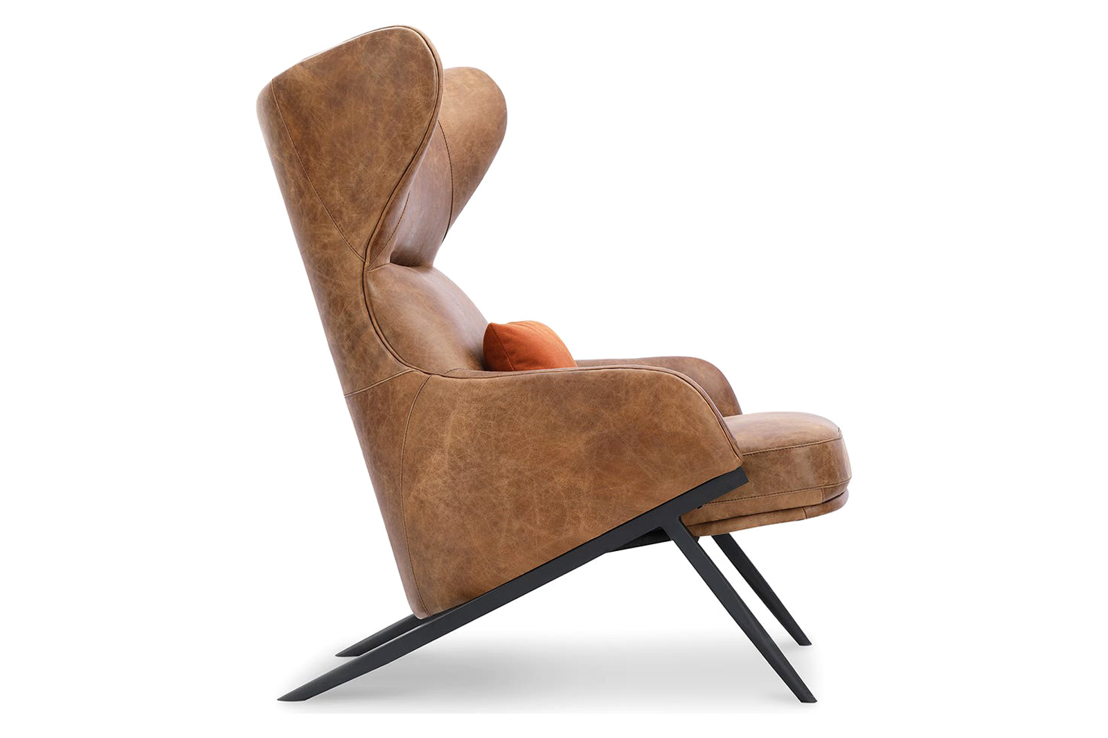 Moe's - Amos Leather Accent Chair in Brown