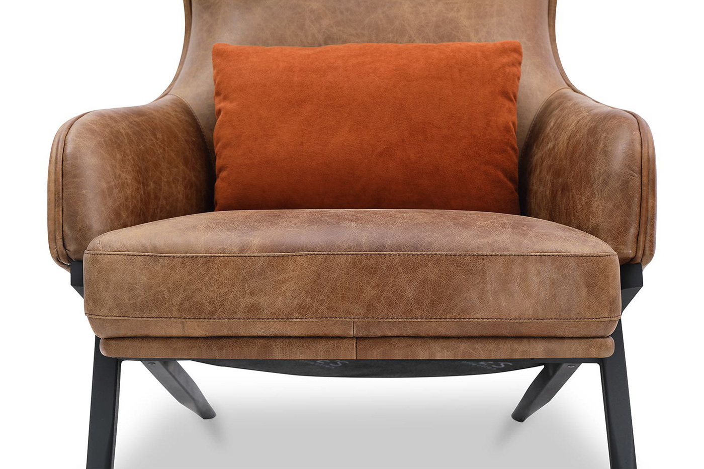 Moe's - Amos Leather Accent Chair in Brown