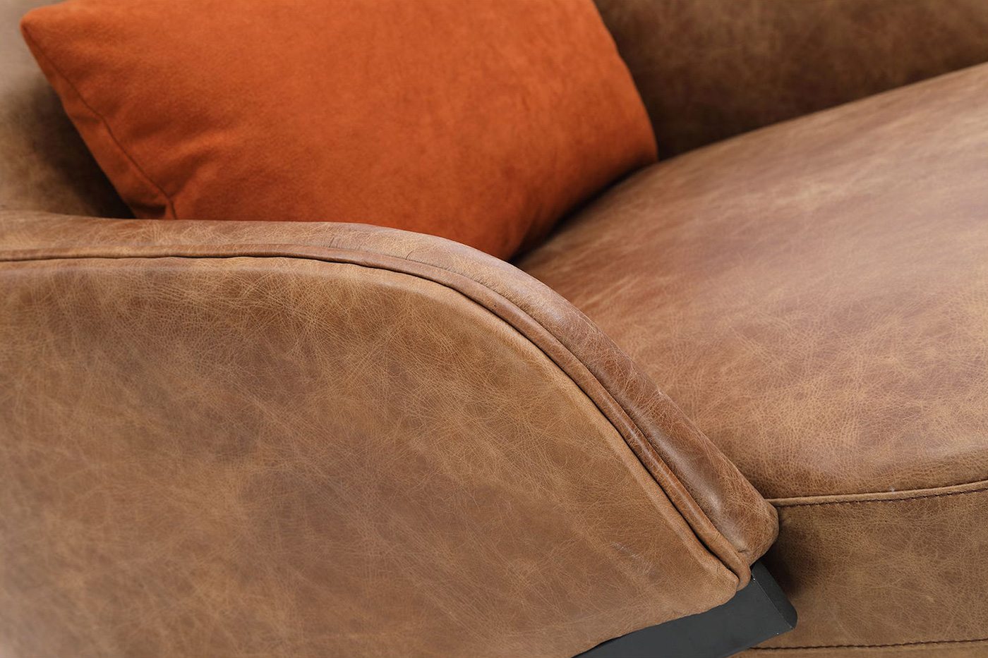 Moe's - Amos Leather Accent Chair in Brown