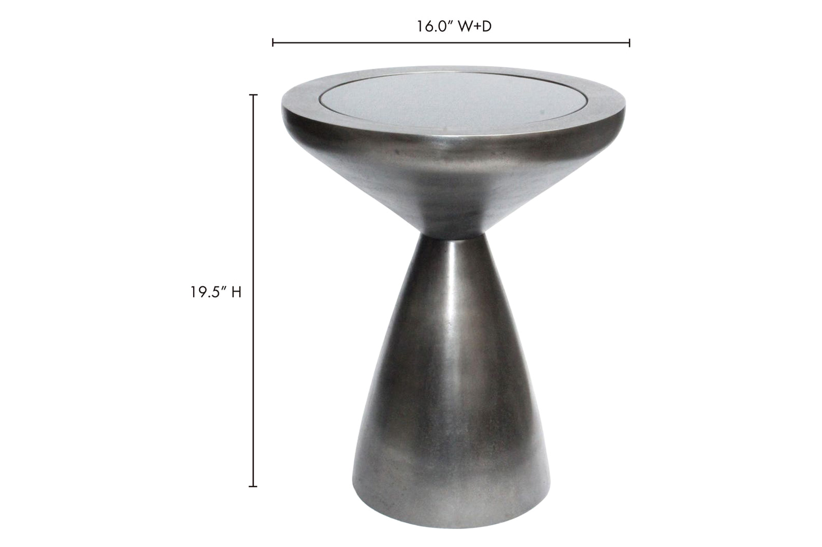 Moe's Oracle Accent Table - Dark Gray, Small