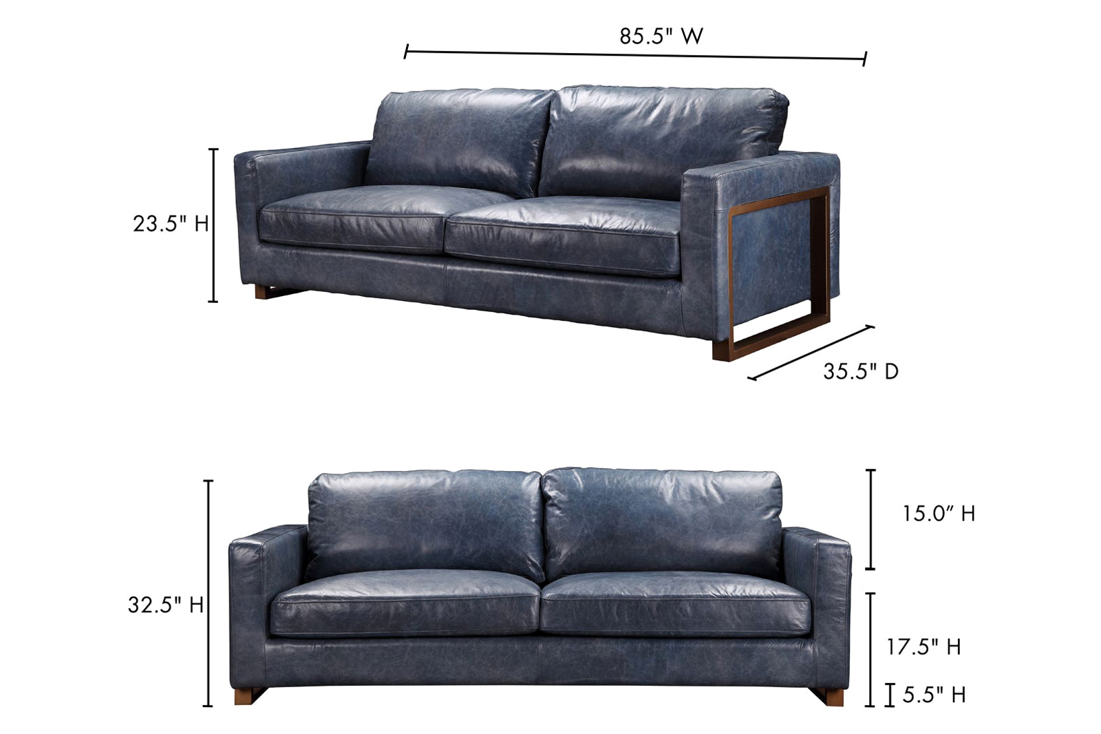Moe's - Nikoly Sofa in Blue