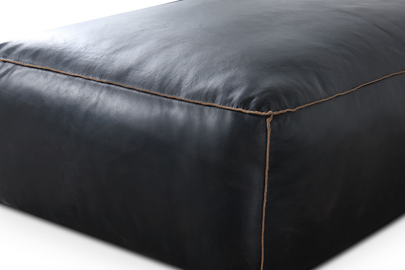 Moe's Luxe Ottoman - Antique