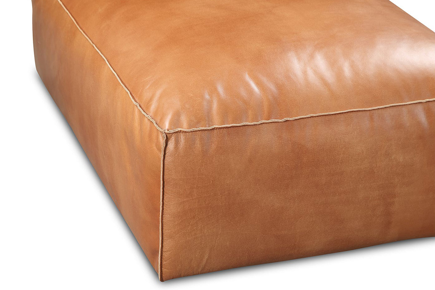 Moe's Luxe Ottoman - Tan