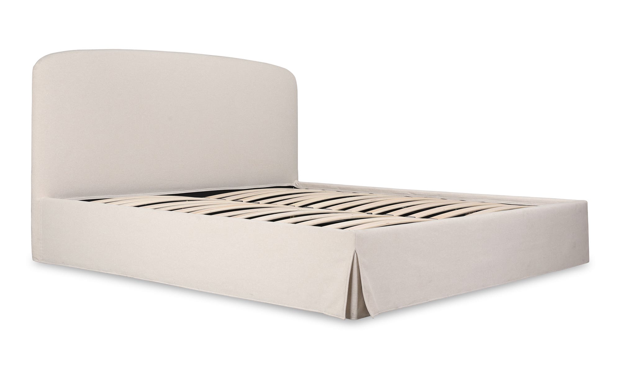 Moe's Joan Contemporary Queen Size Storage Bed - Cream