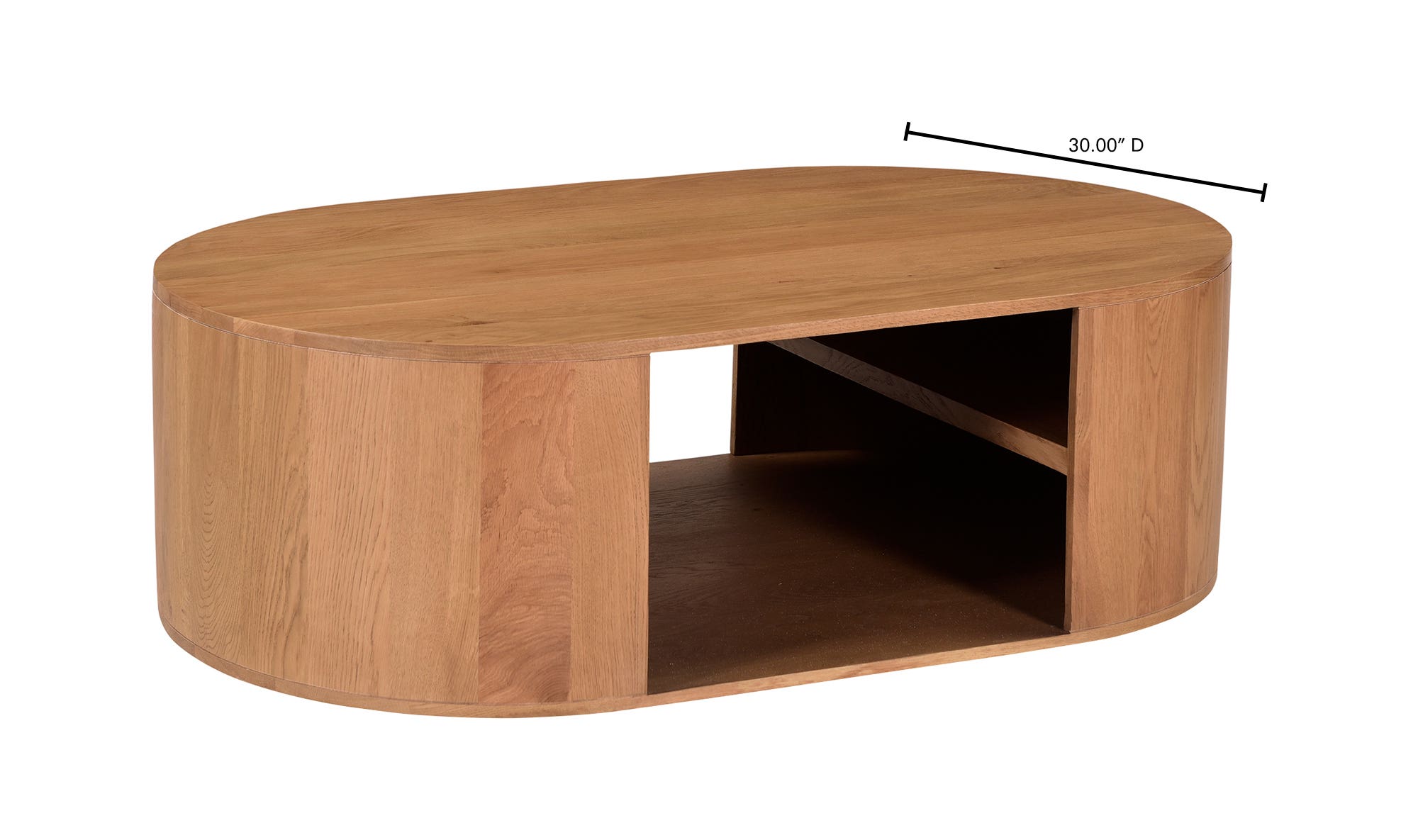 Moe's - Theo Scandinavian Oval Coffee Table in Natural