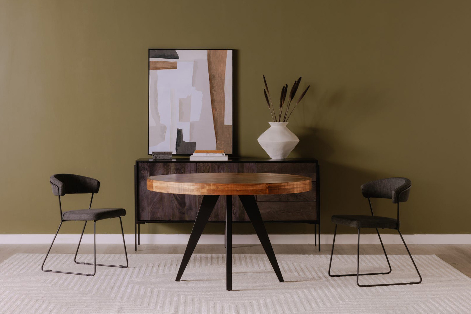 Moe's Parq Round Dining Table - Cappuccino, 48"
