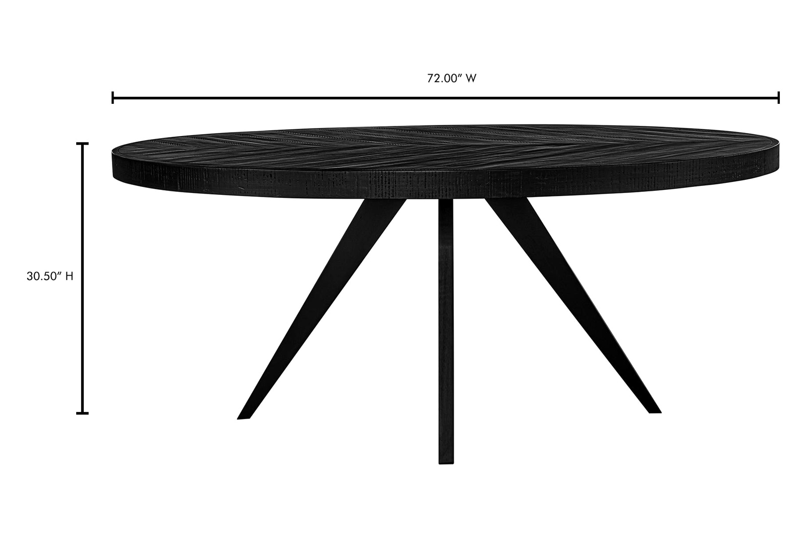 Moe's Parq Oval Dining Table - Black