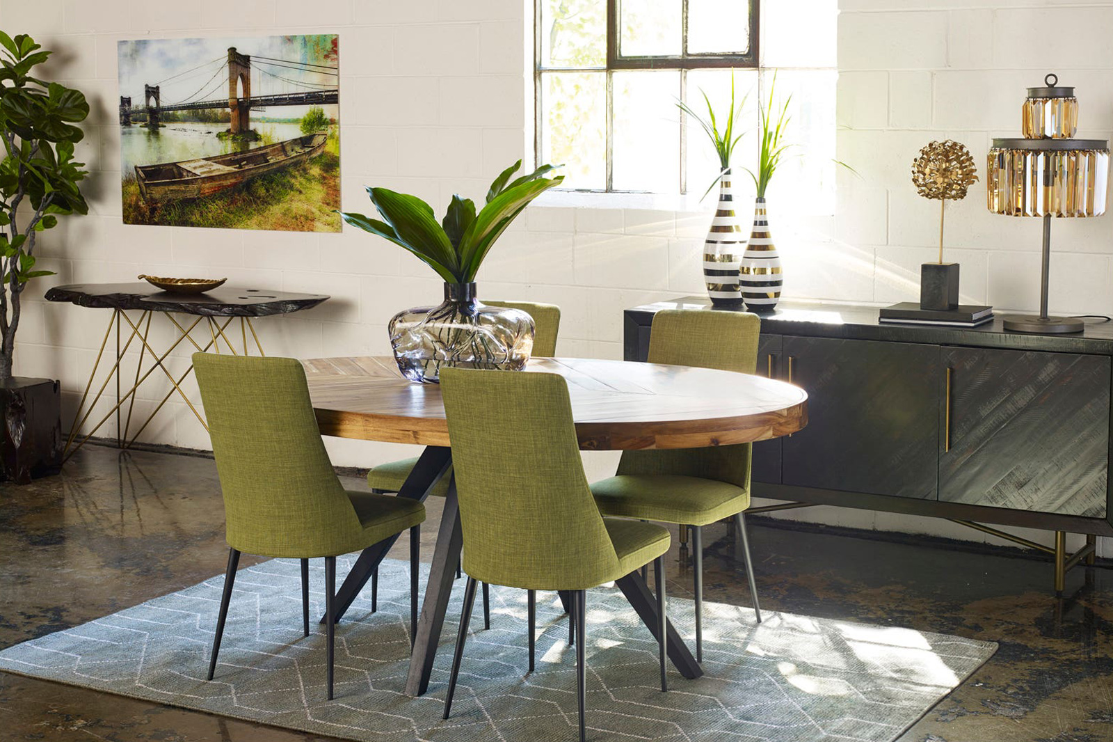 Moe's Parq Oval Dining Table - Cappuccino