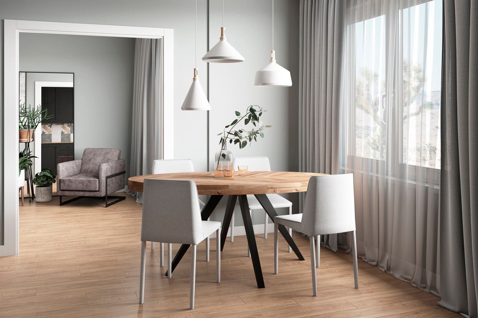 Moe's Parq Oval Dining Table - Cappuccino