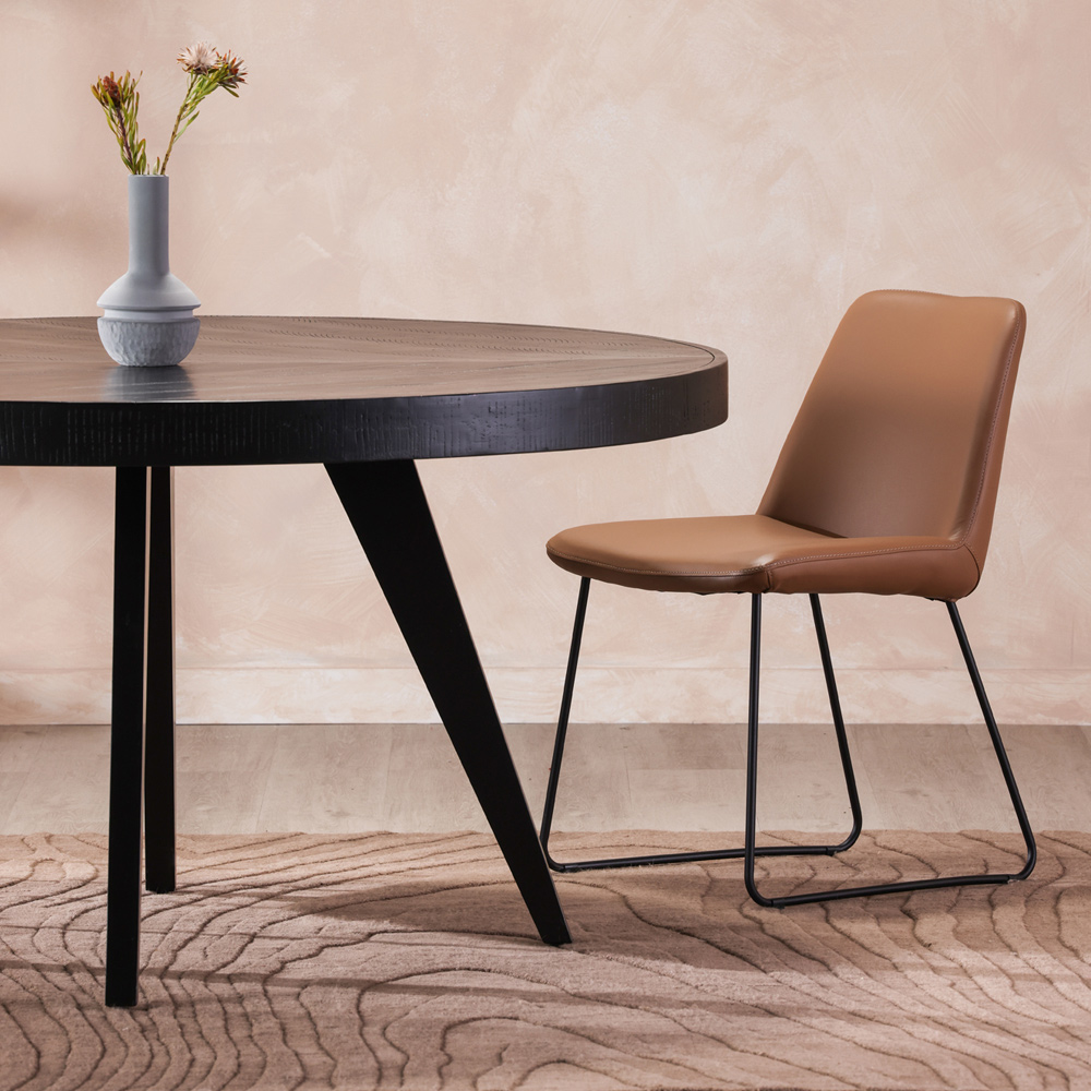 Moe's Parq Round Dining Table - Black, 60"