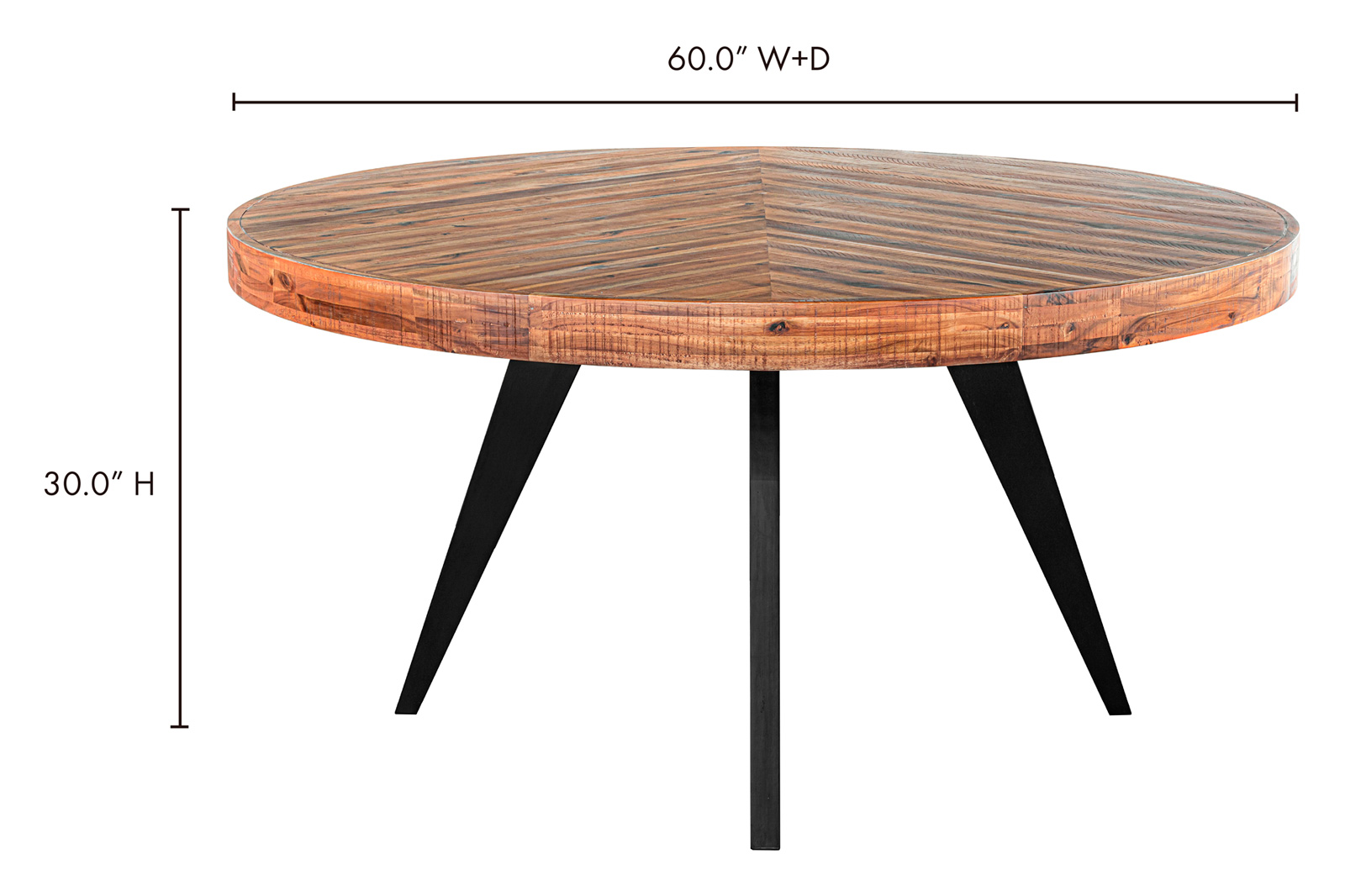 Moe's Parq Round Dining Table - Amber, 60"