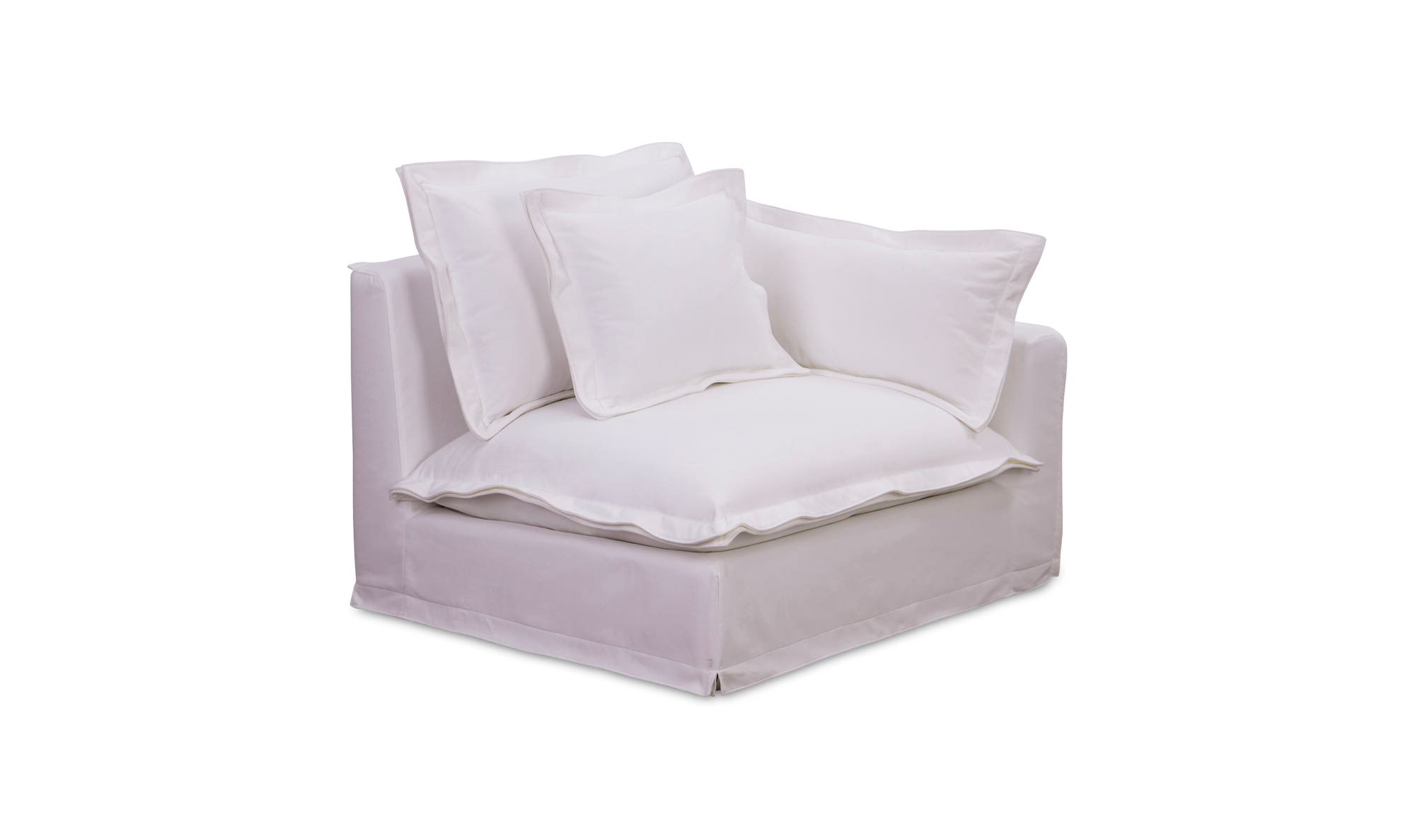 Moe's Olivia Rustic Right Arm Chair - White