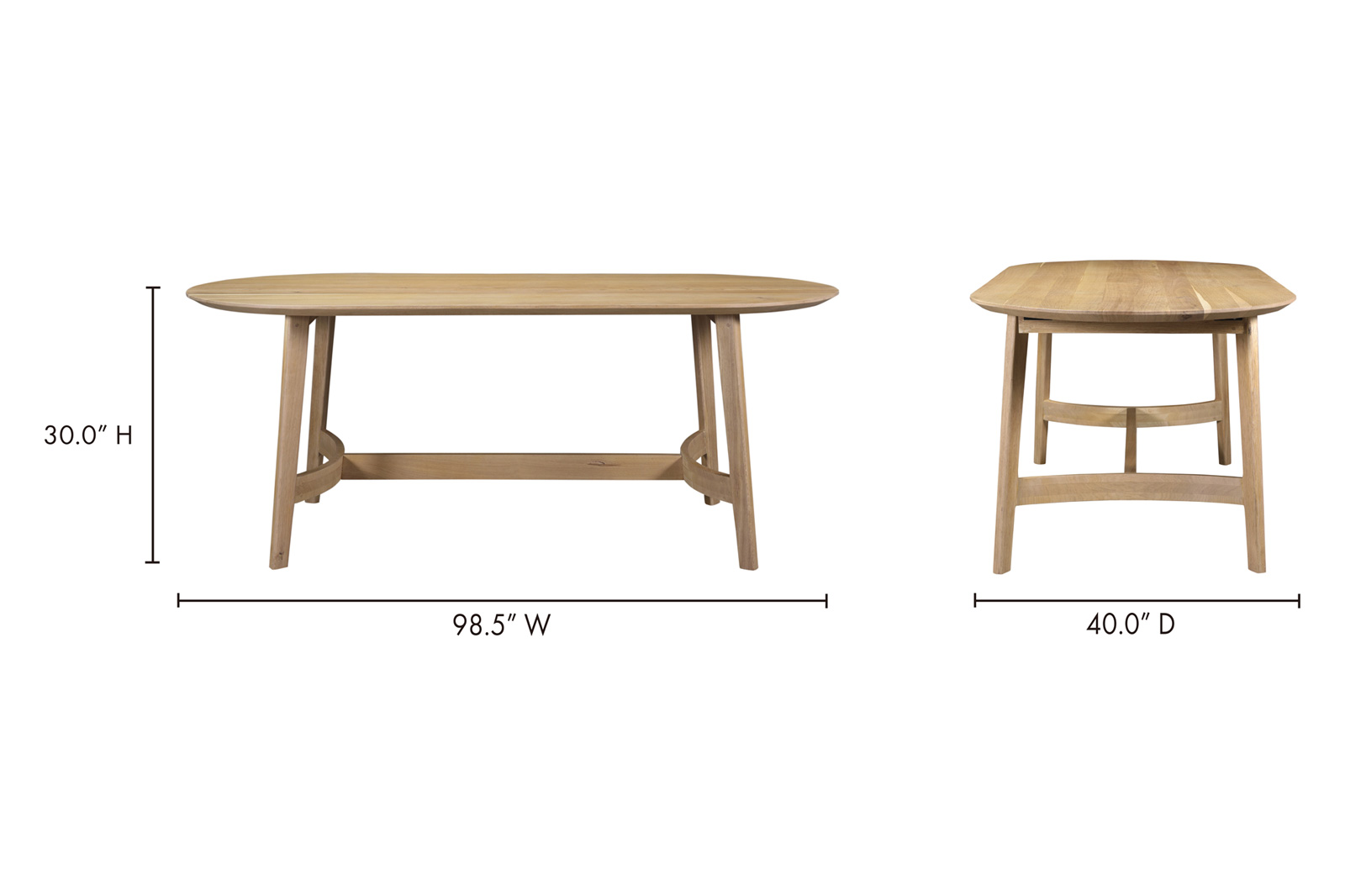 Moe's Trie Dining Table - Natural, Large
