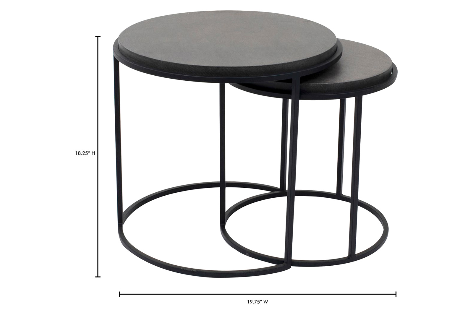 Moe's - Roost Nesting Tables Set of 2 in Black