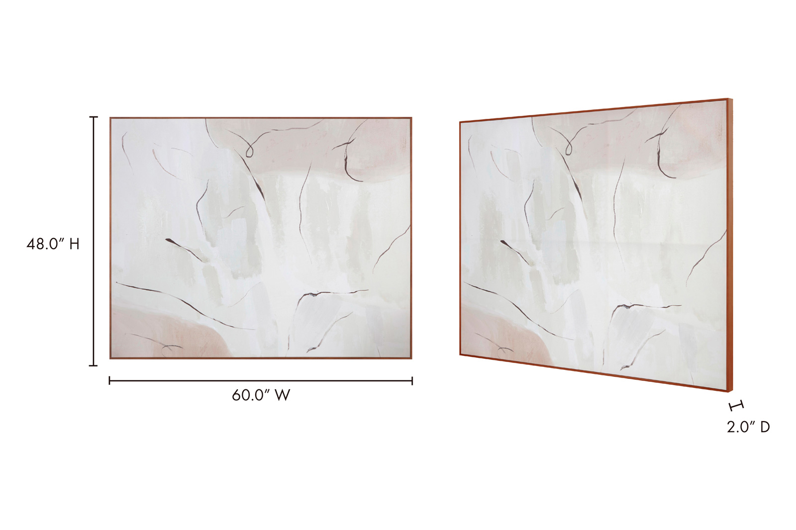 Moe's - Impression Framed Painting Terra Palette