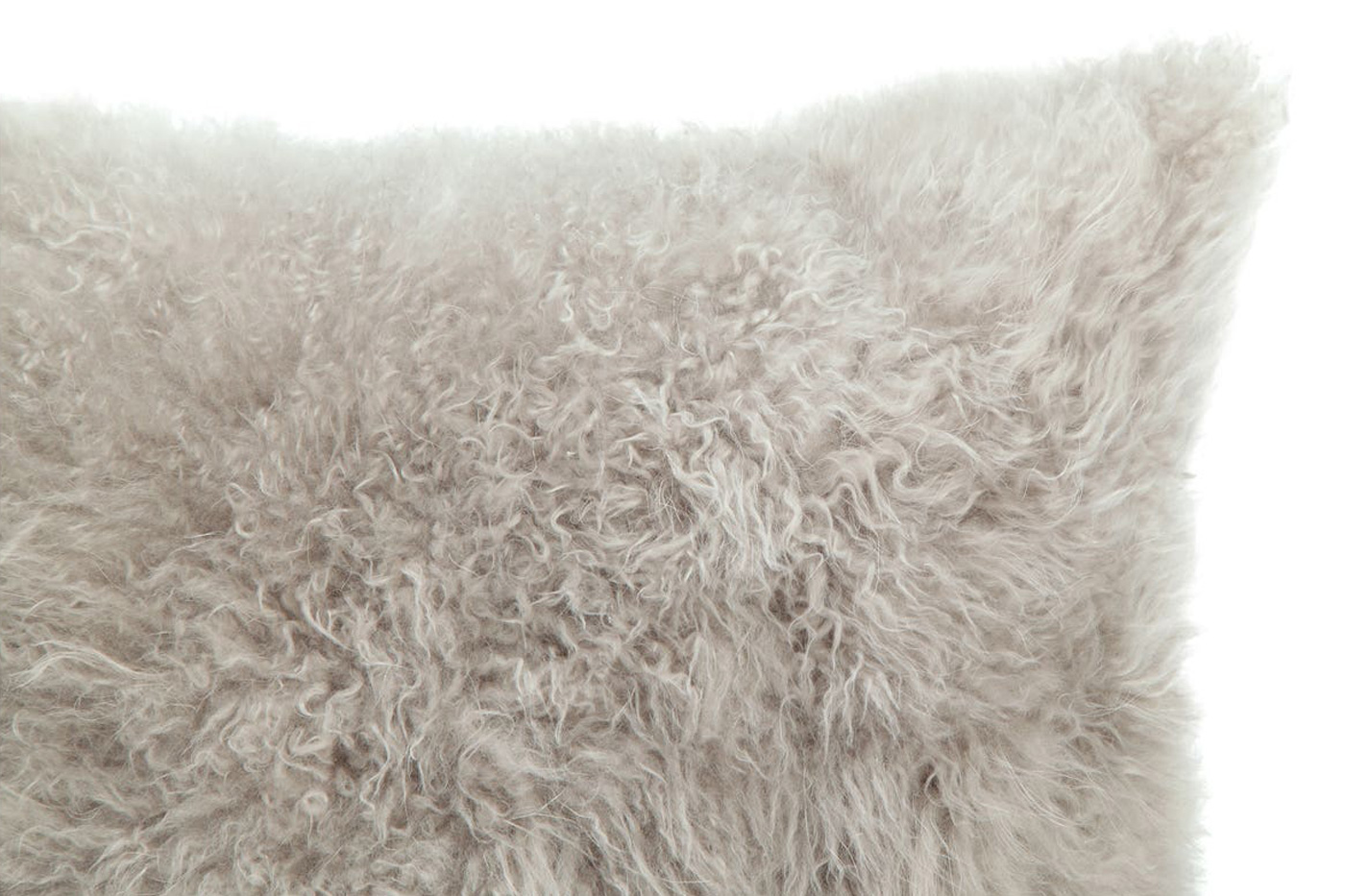 Moe's - Cashmere Fur Pillow in Gray
