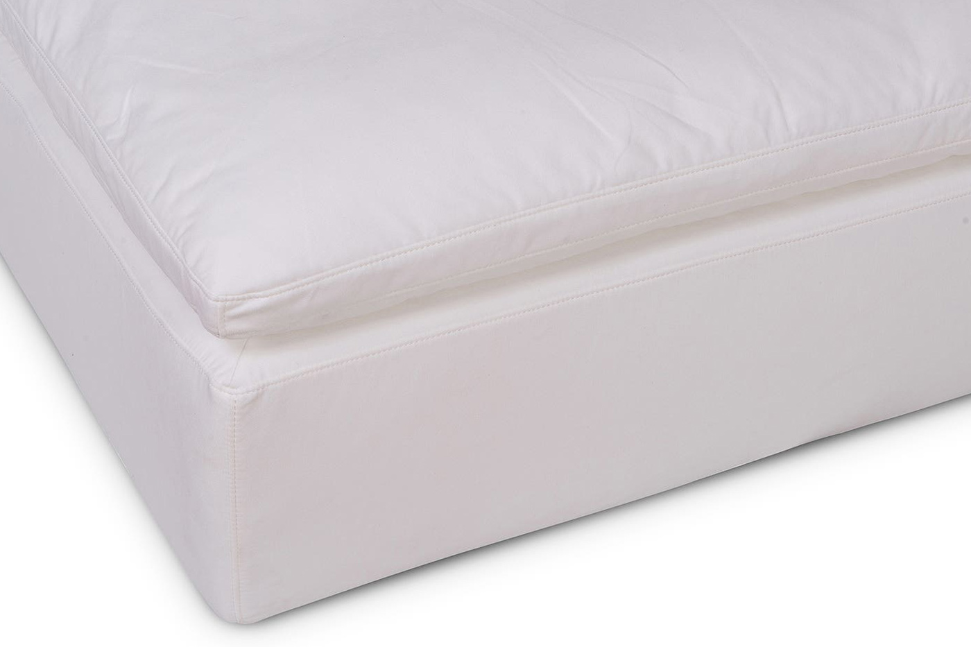 Moe's Clay Ottoman - White