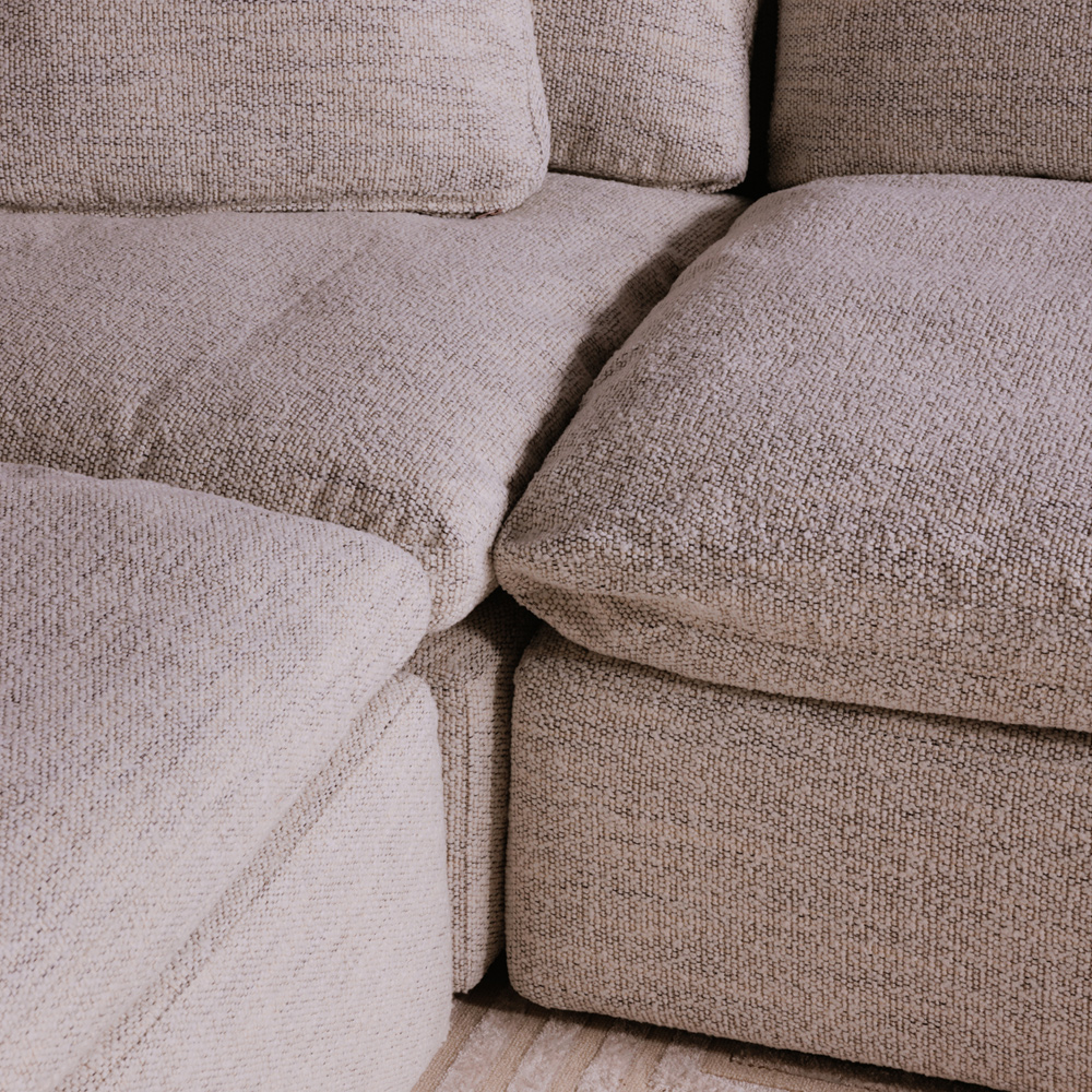 Moe's Clay Ottoman - Coastside Sand