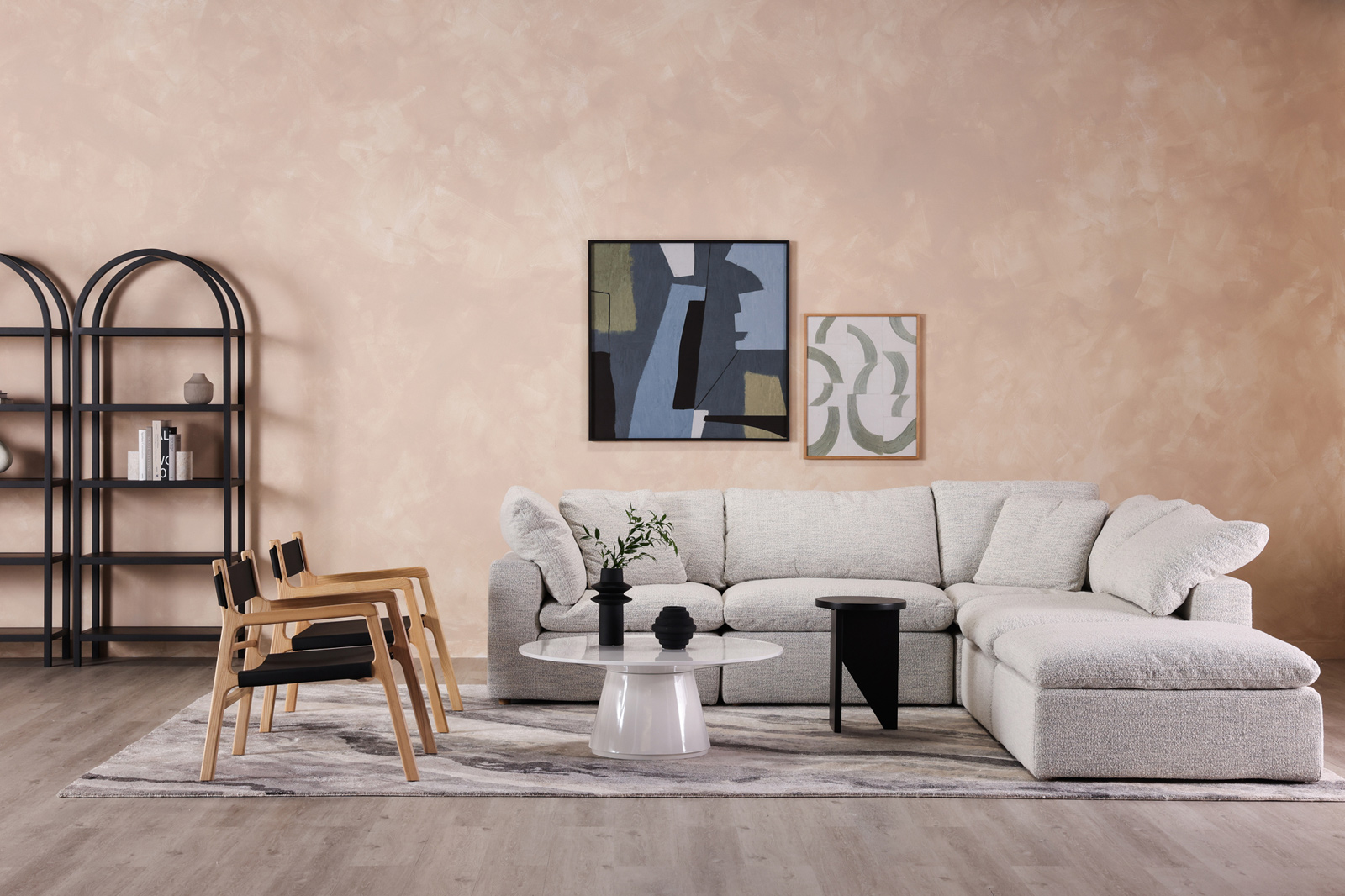 Moe's Terra Condo Corner Chair - Coastside Sand