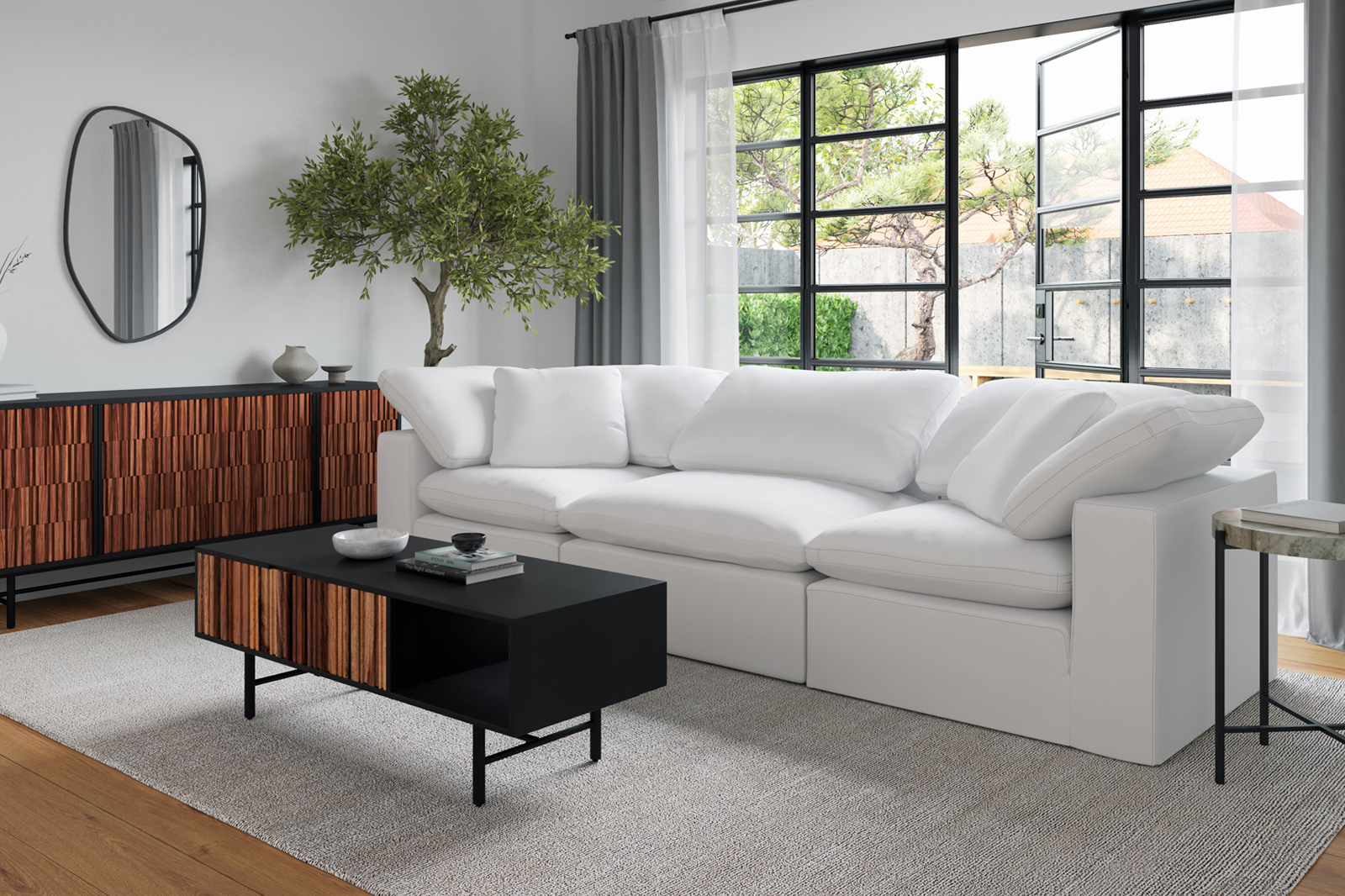 Moe's Terra Condo Chair - Cream White