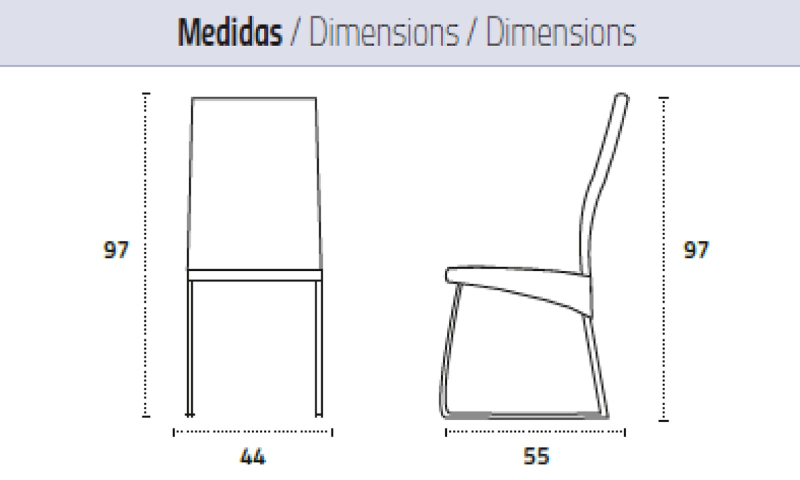 Nacher - Quatro Dining Chair in Metal Black CH Legs, Series A Upholstery