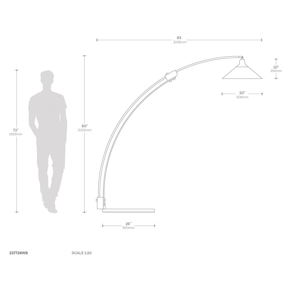Nova Of CA - Melmar Arc Floor Lamp