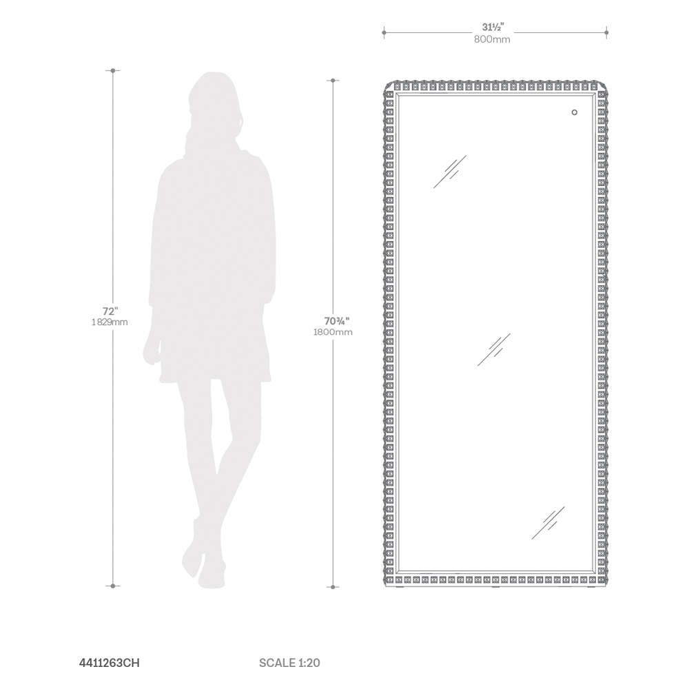 Nova Of CA - Marilyn Illuminated Leaner Floor Mirror
