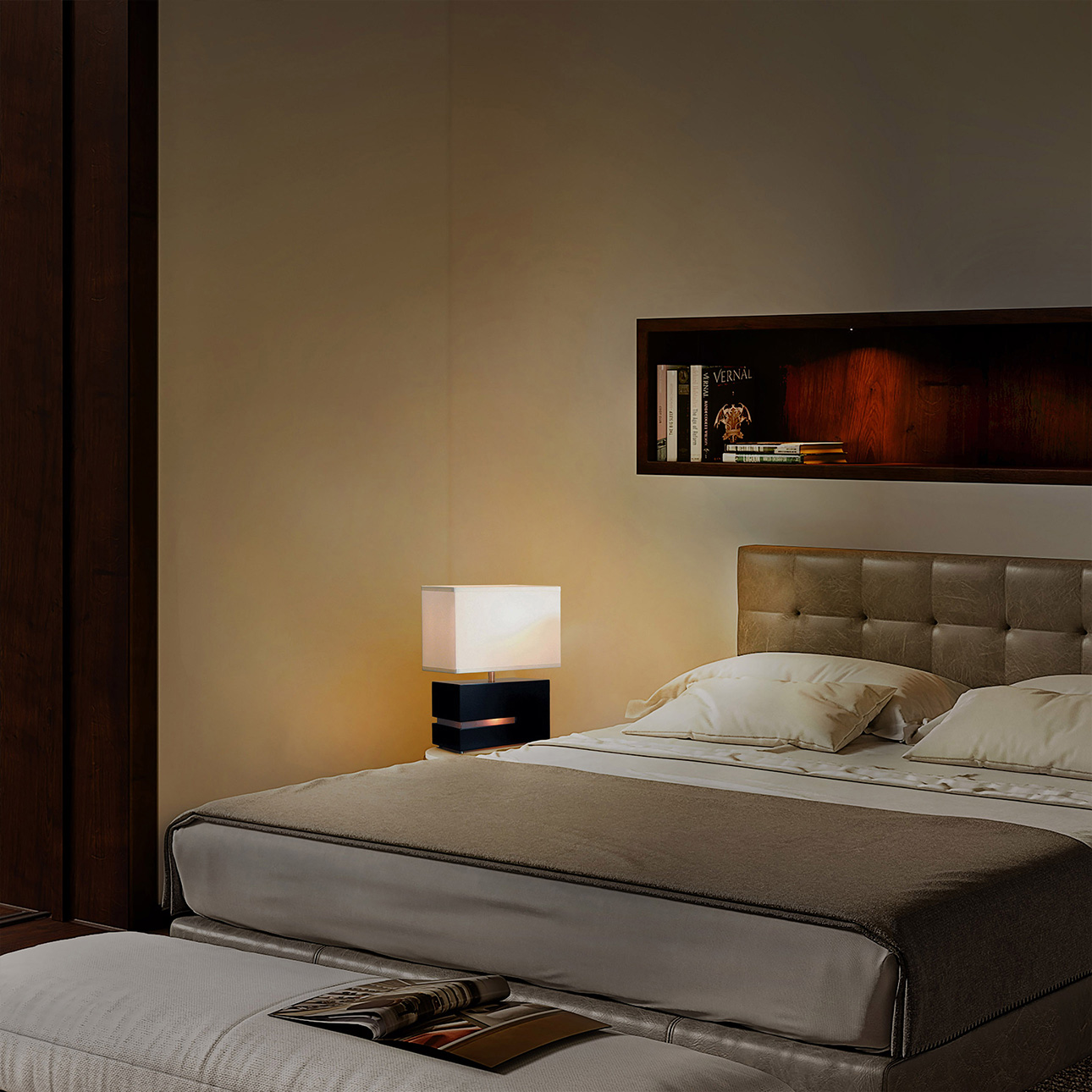 Nova Of CA - Zen Reclining Table Lamp with Night Light