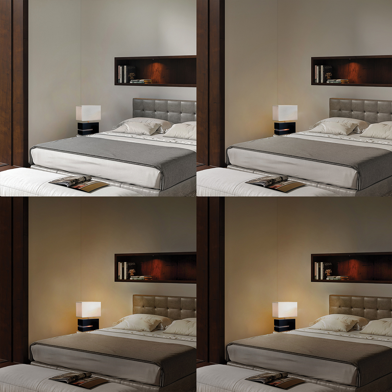 Nova Of CA - Zen Reclining Table Lamp with Night Light