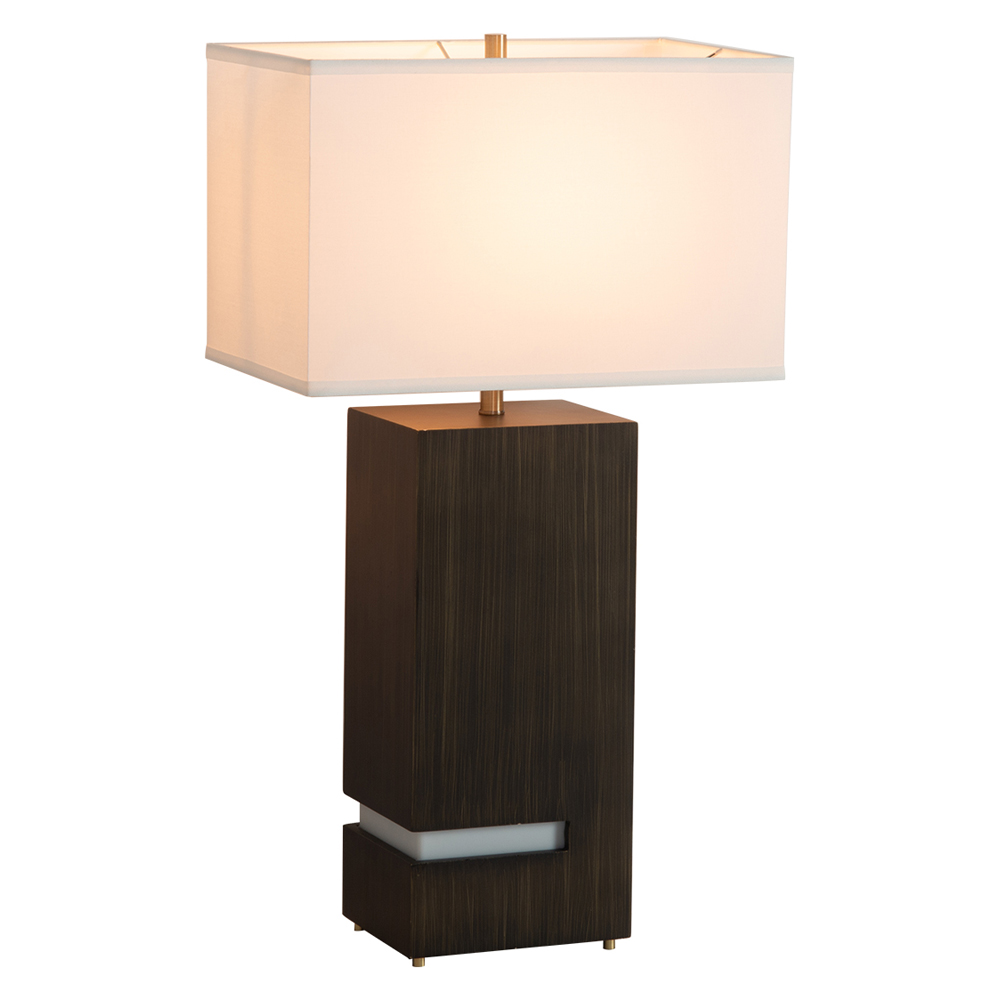 Nova Of CA Zen Standing Table Lamp with Night Light - Gilded Ebony