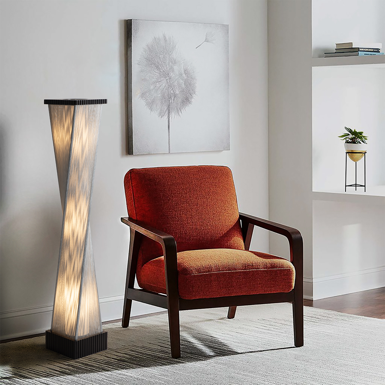 Nova Of CA - Torque Accent Floor Lamp Ebony