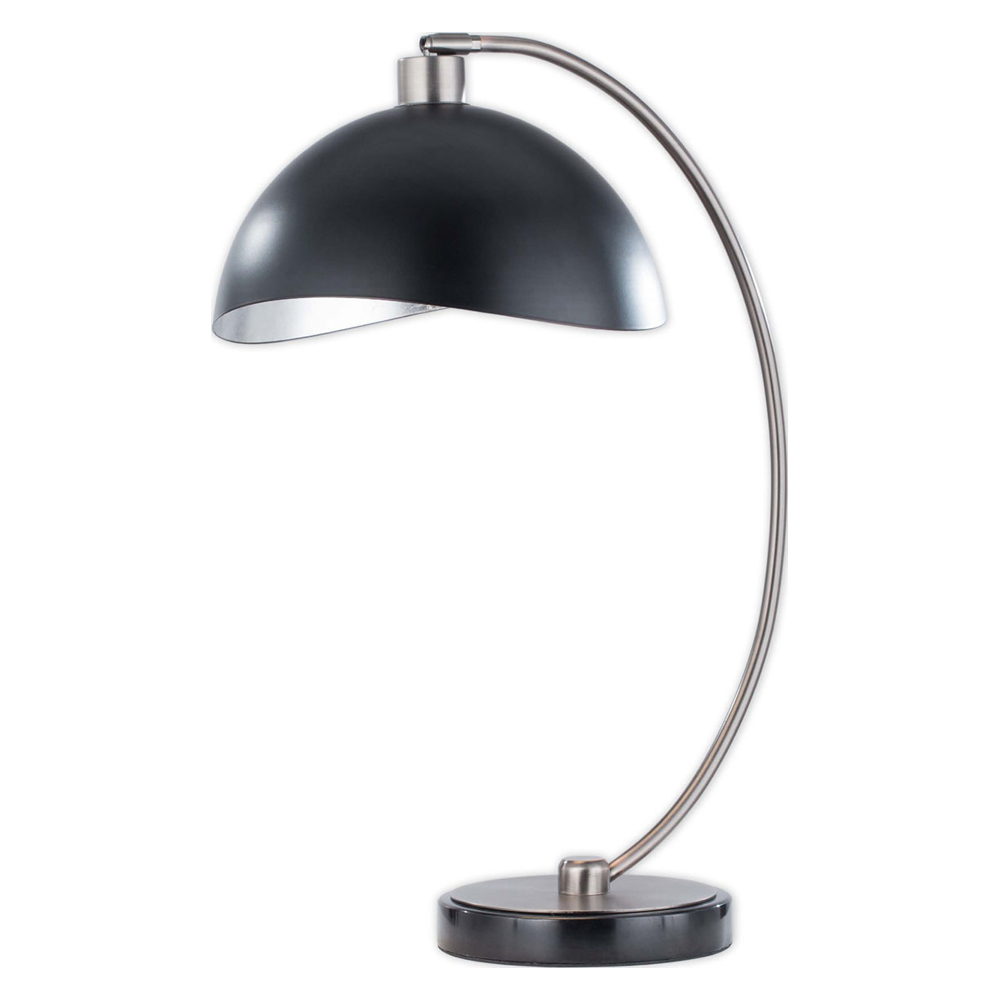 Nova Of CA Luna Bella Table Lamp - Nickel/Matte Black/Silver Leaf