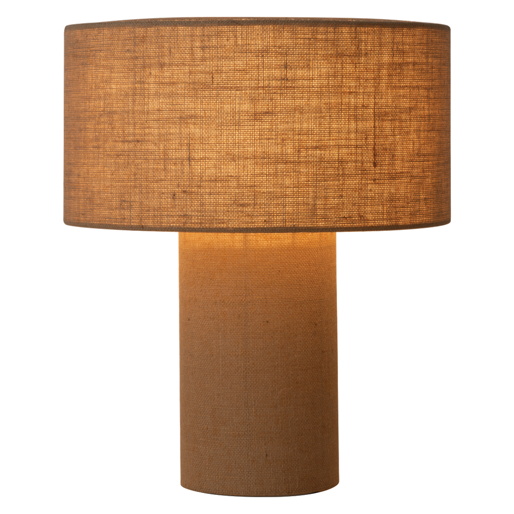Nova Of CA Moonlight Table Lamp - Woven Burlap Shade