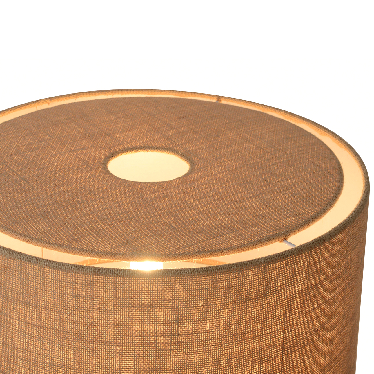 Nova Of CA Moonlight Table Lamp - Woven Burlap Shade