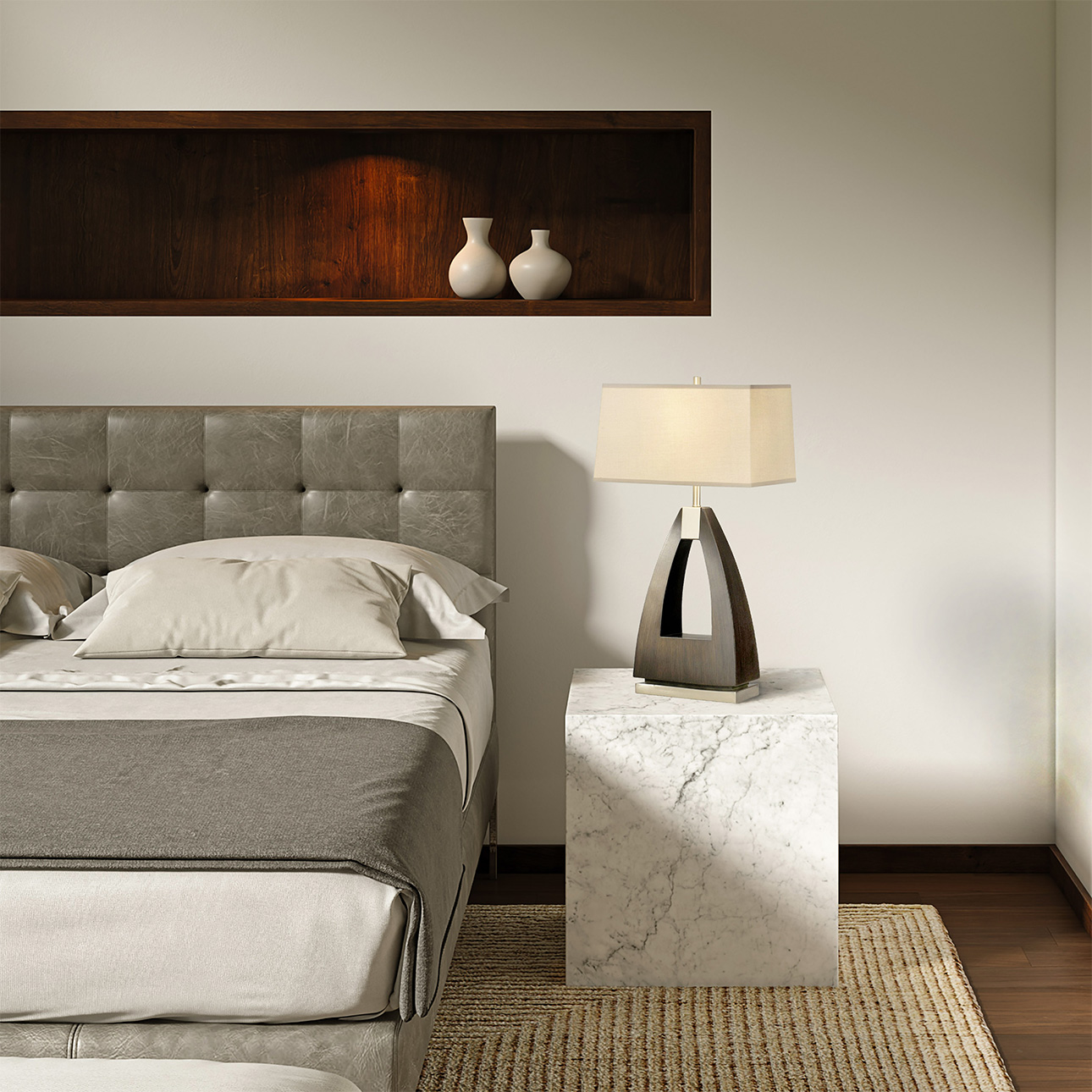 Nova Of CA Trina Table Lamp - Pecan