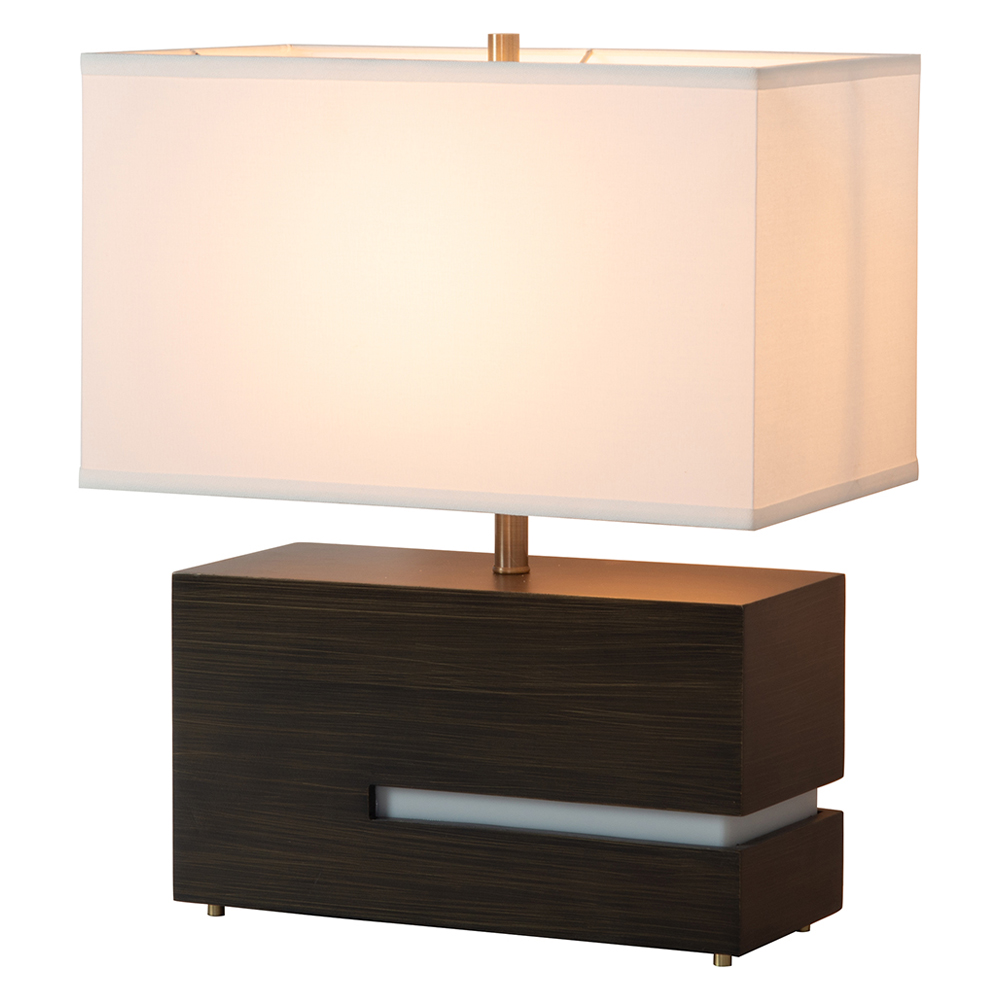 Nova Of CA Zen Reclining Table Lamp with Night Light - Gilded Ebony