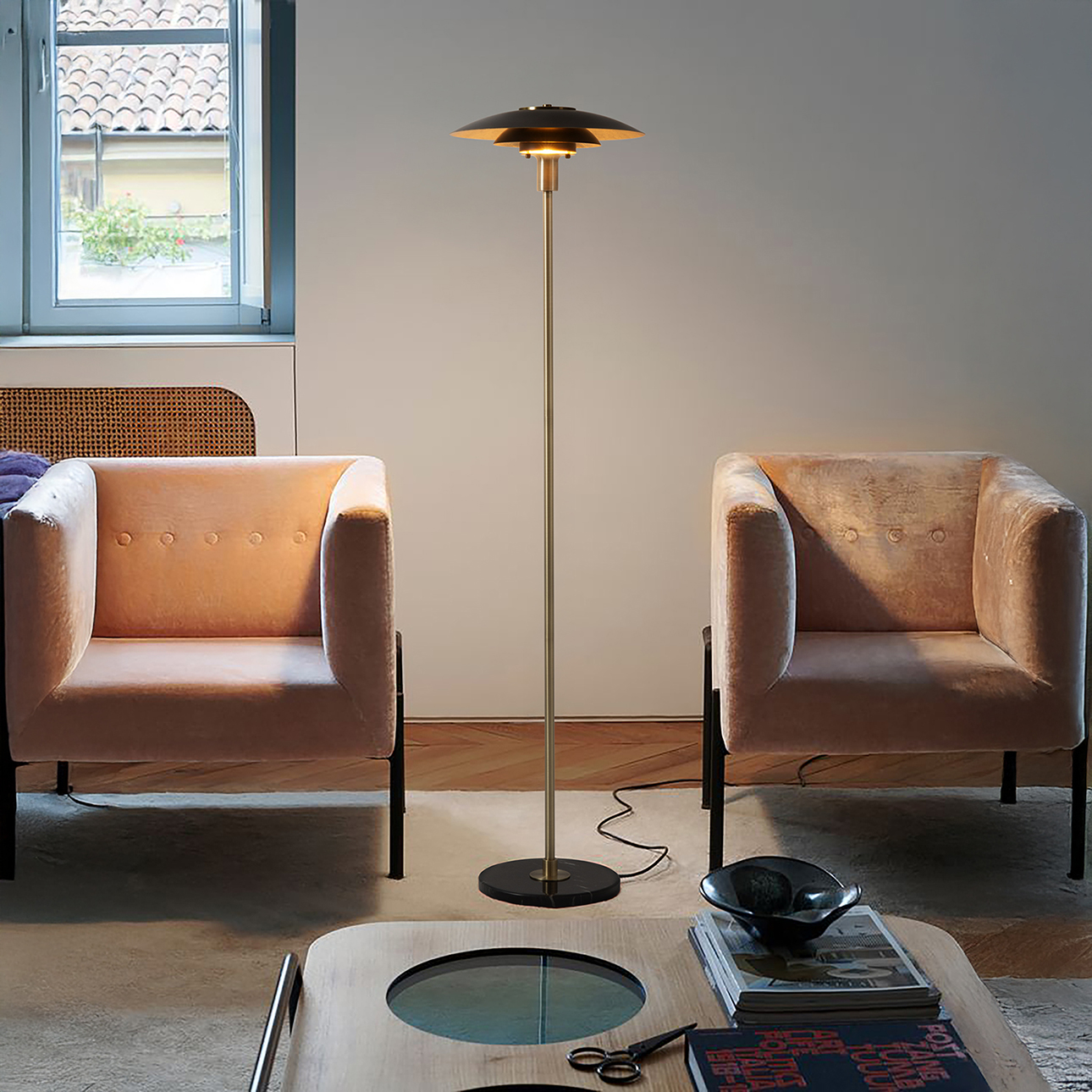 Nova Of CA - Rancho Mirage Floor Lamp Matte Black