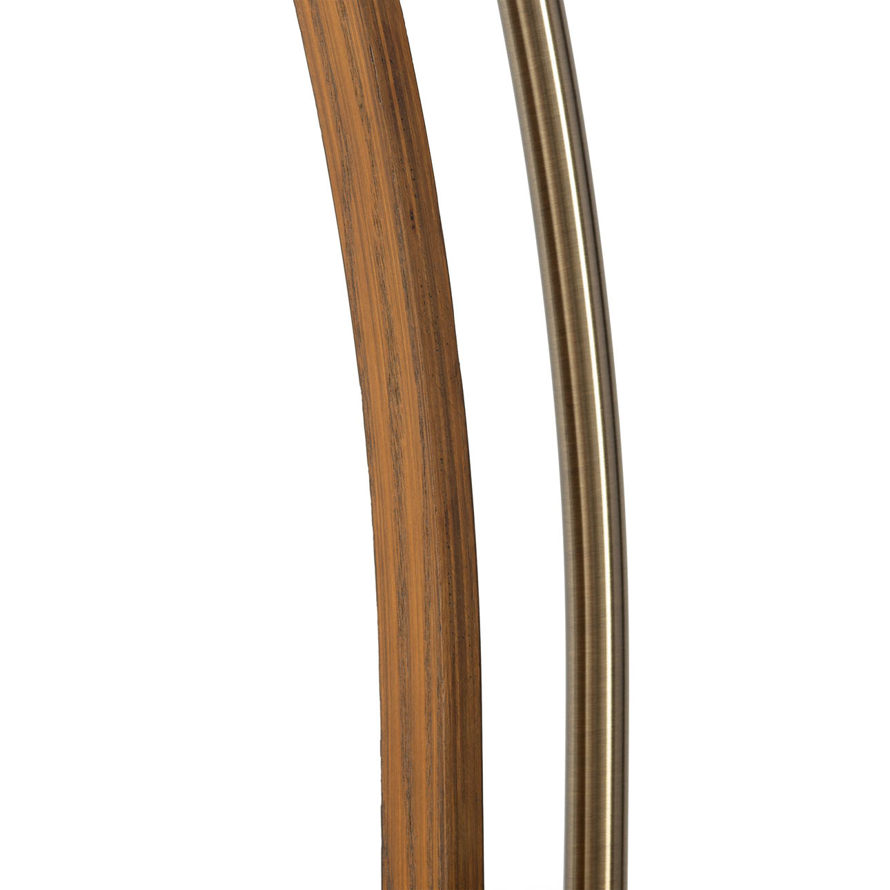Nova Of CA Morelli Arc Floor Lamp - Weathered Brass & Walnut
